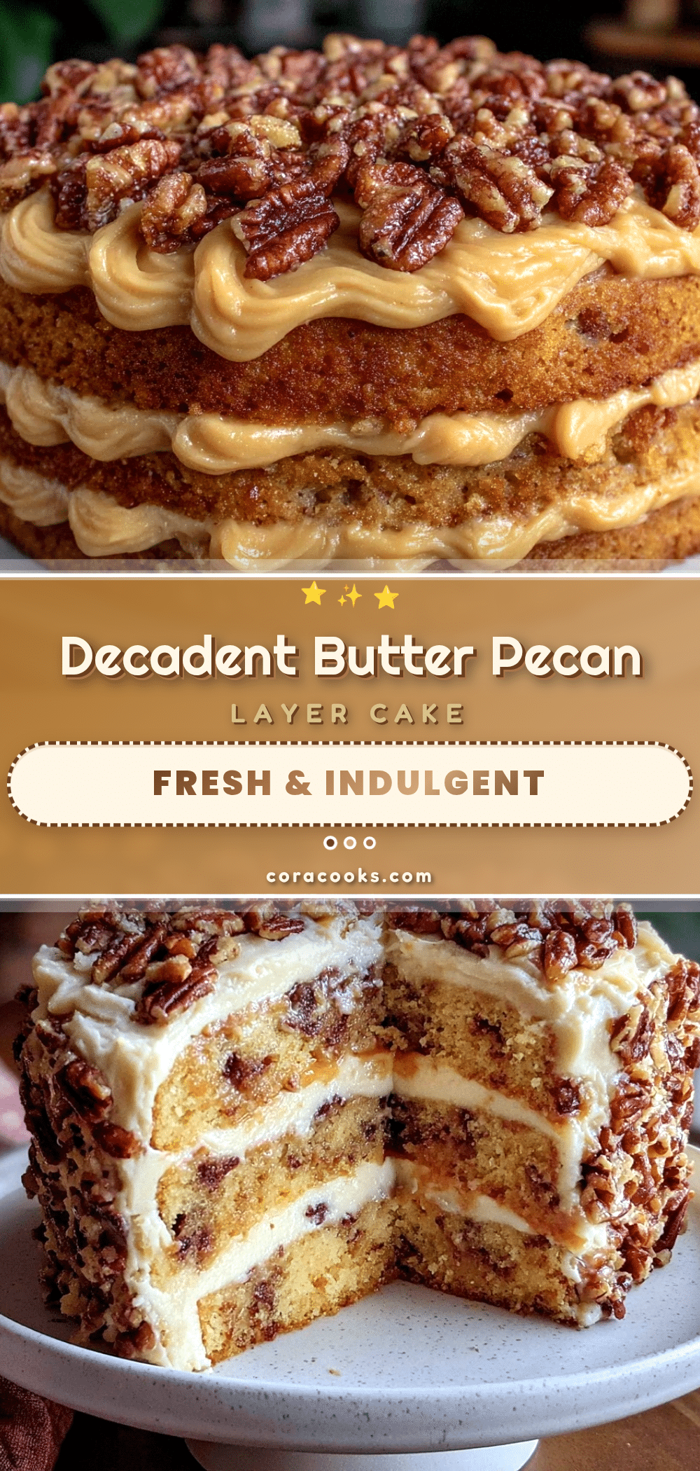 butter pecan layer cake recipe