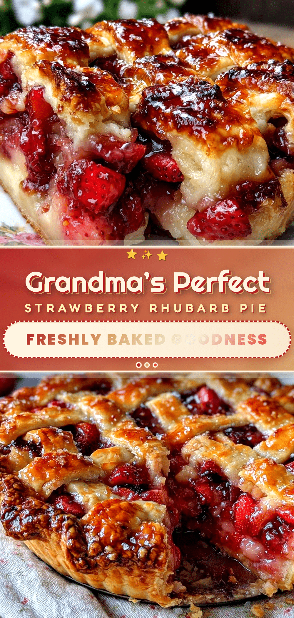 classic homemade strawberry rhubarb pie recipe