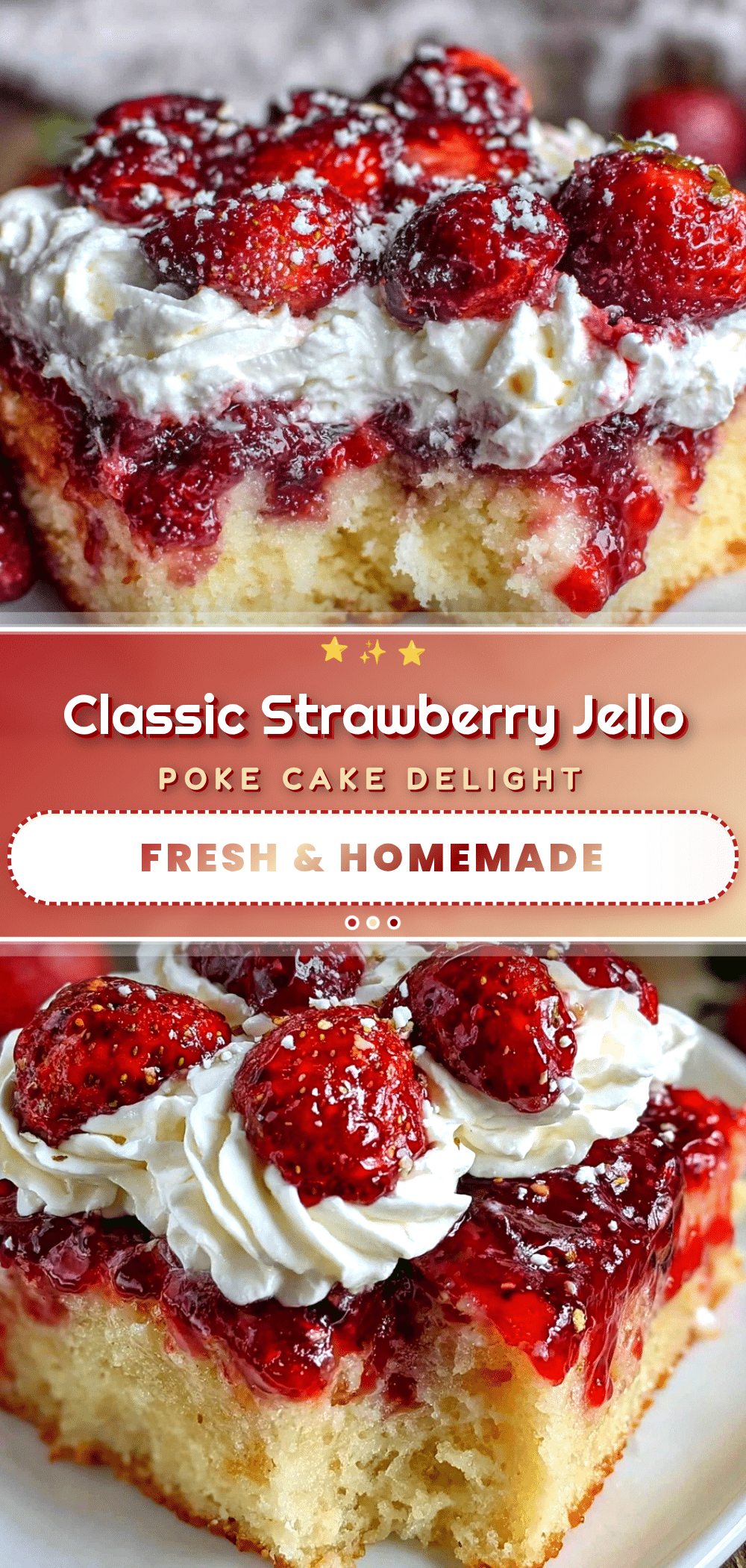 classic strawberry jello poke cake recipe