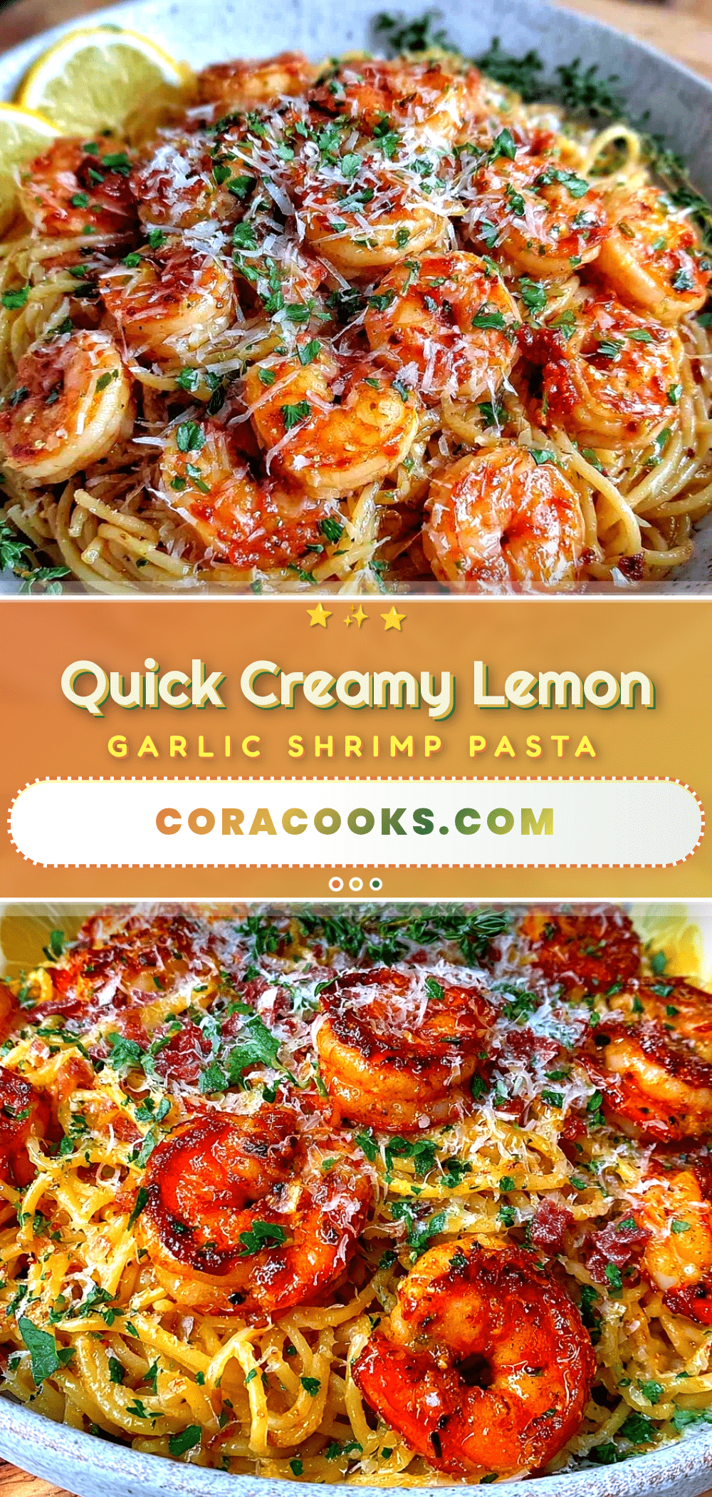 creamy lemon garlic butter shrimp pasta recipe