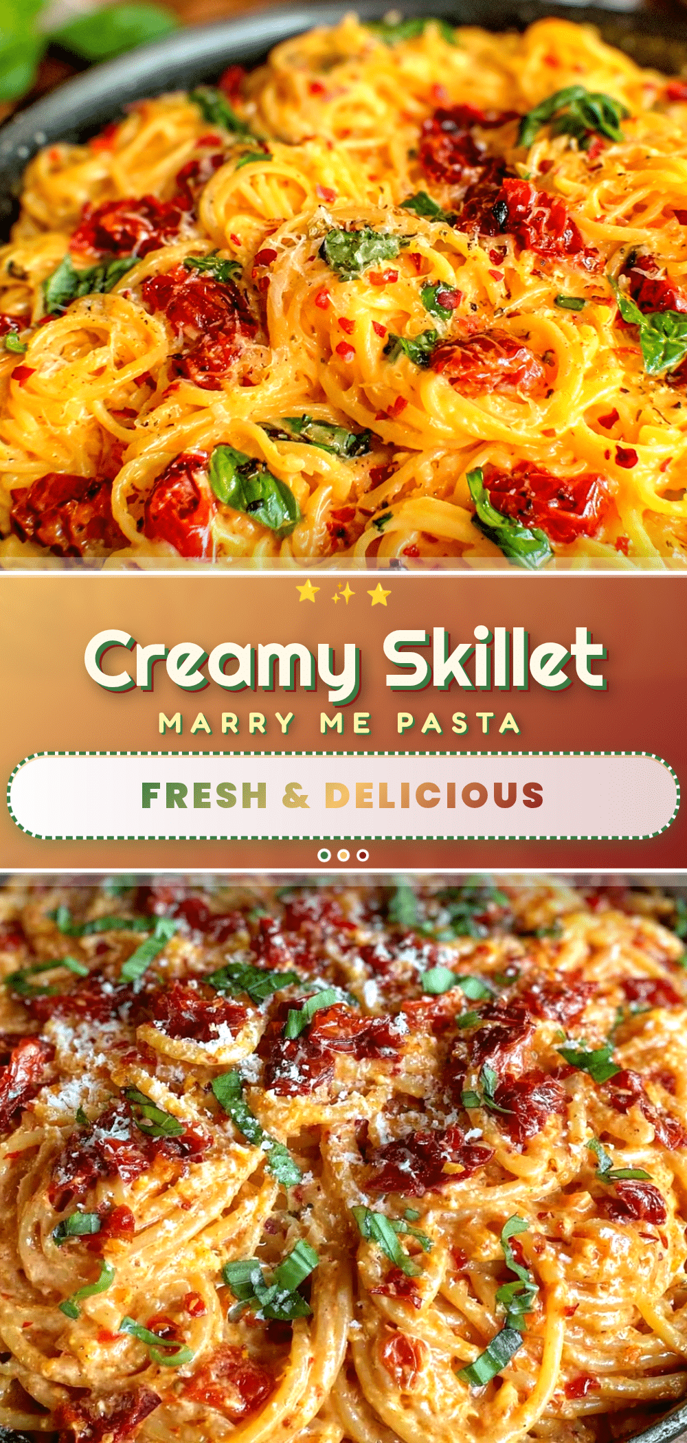 creamy skillet marry me pasta recipe