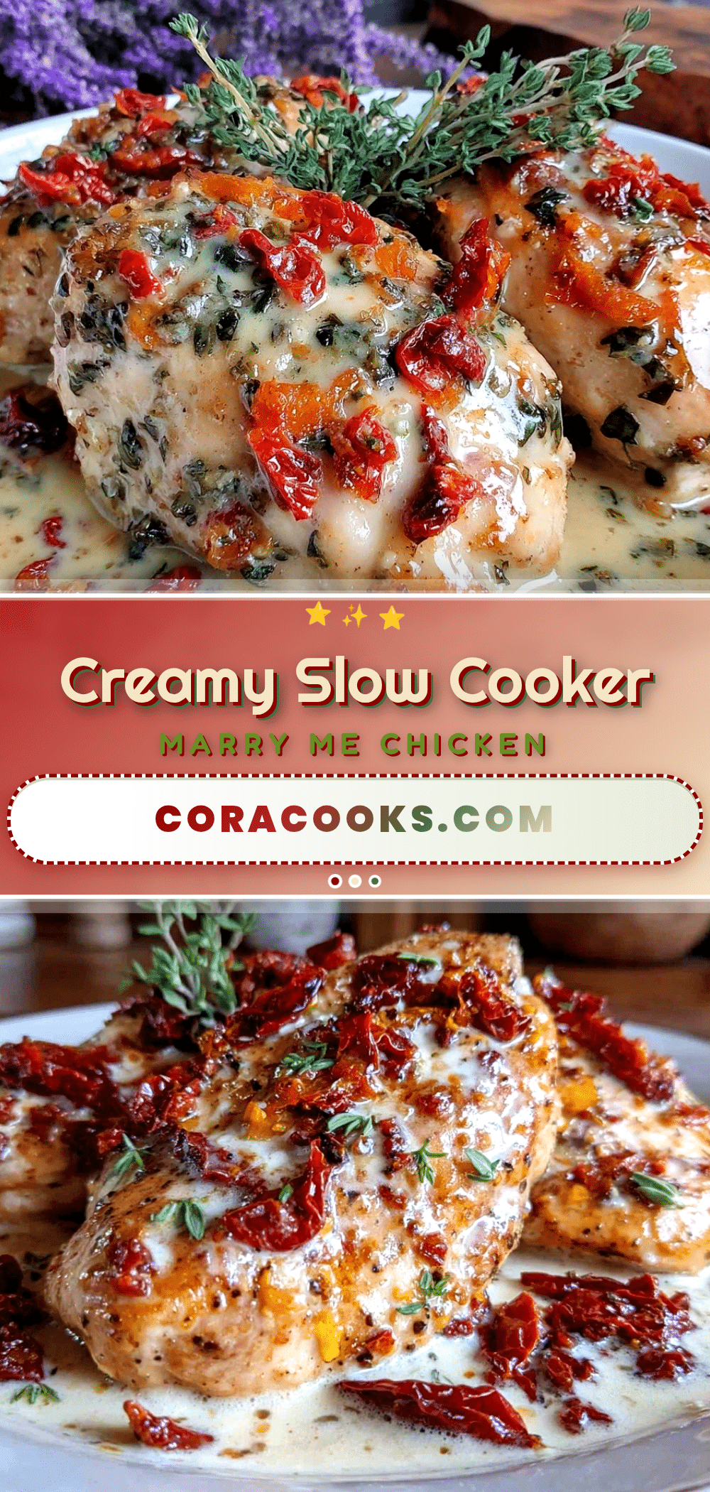 creamy slow cooker marry me chicken recipe