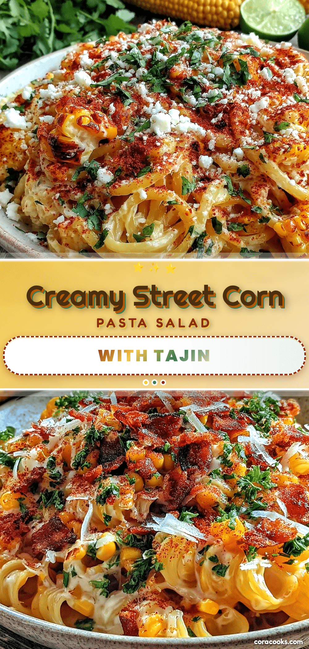 creamy street corn pasta salad recipe