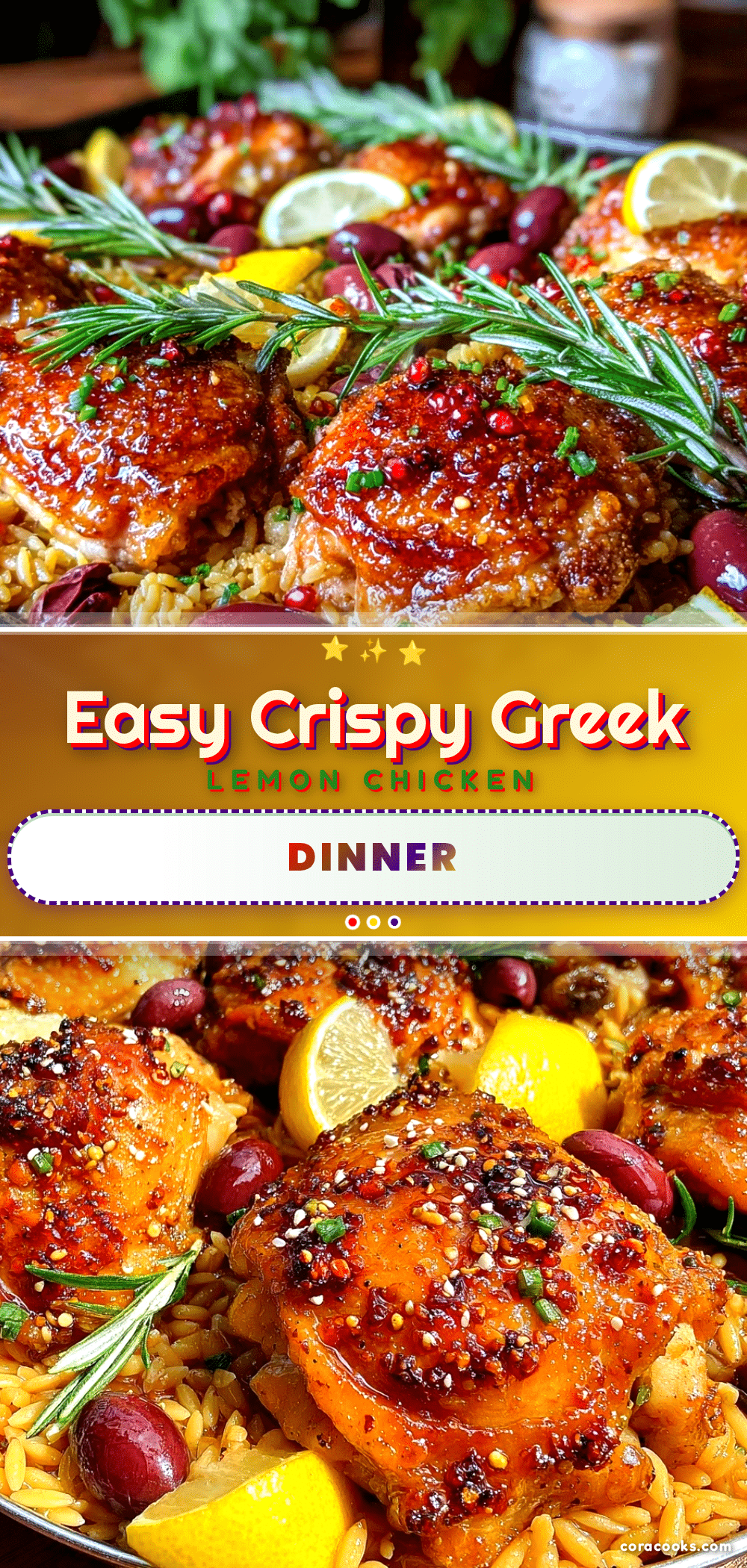 crispy sheet pan greek lemon chicken recipe