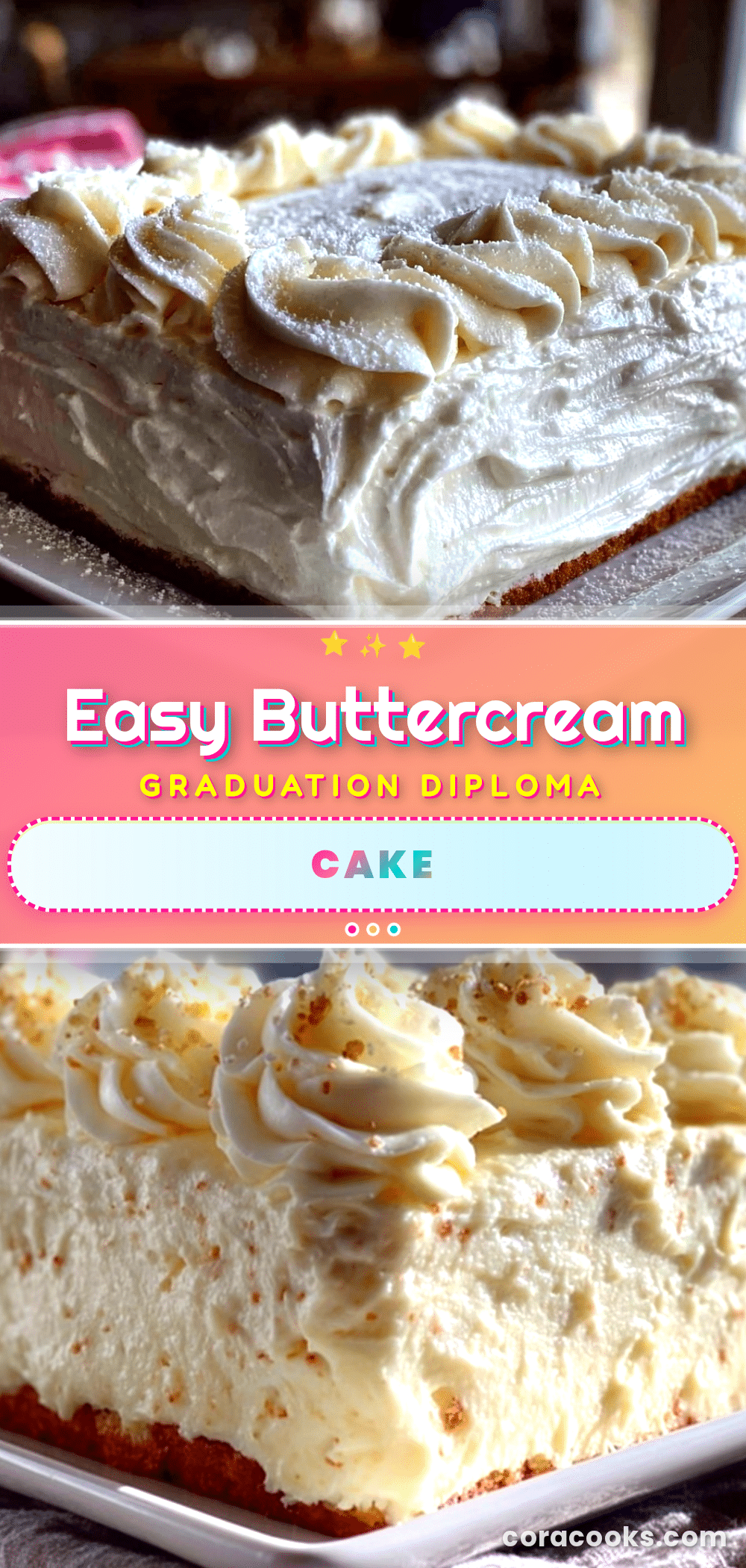easy buttercream graduation diploma sheet cake recipe