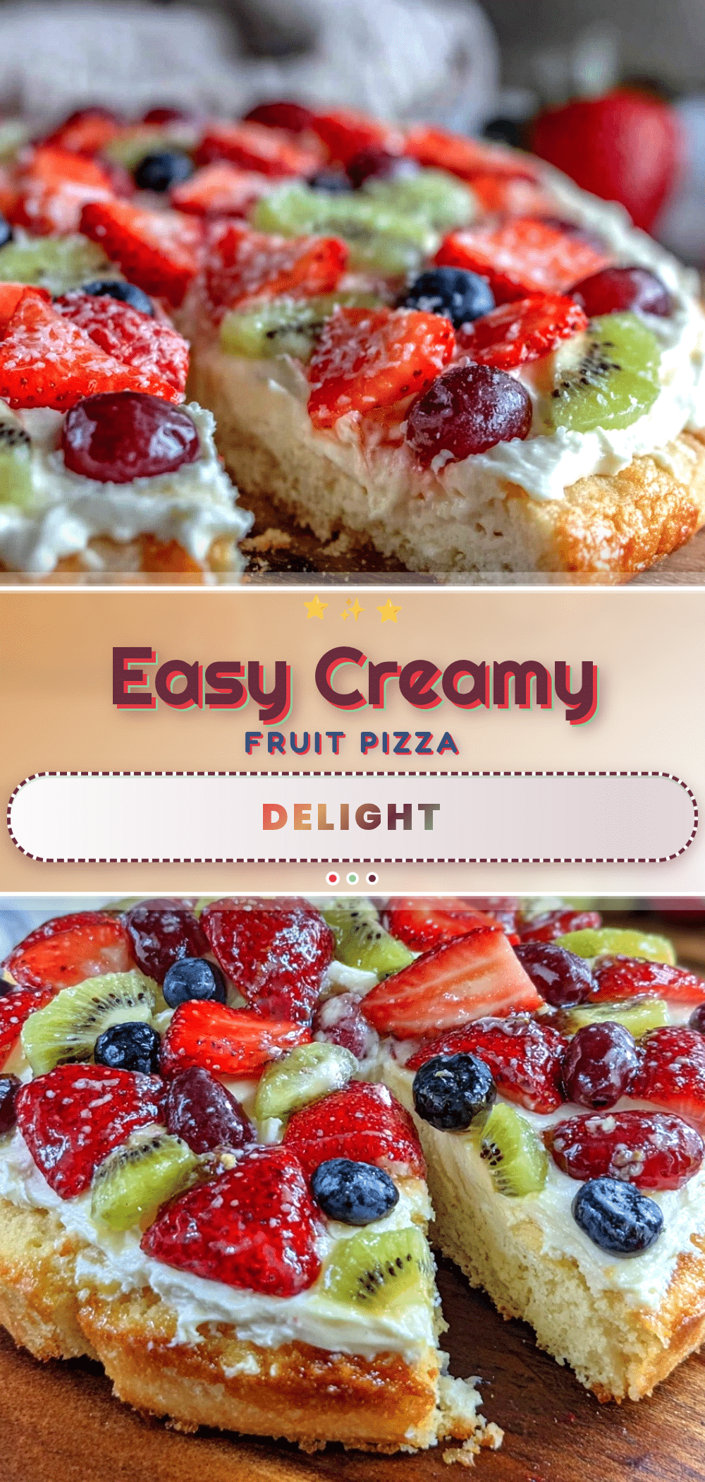 easy creamy fruit pizza recipe