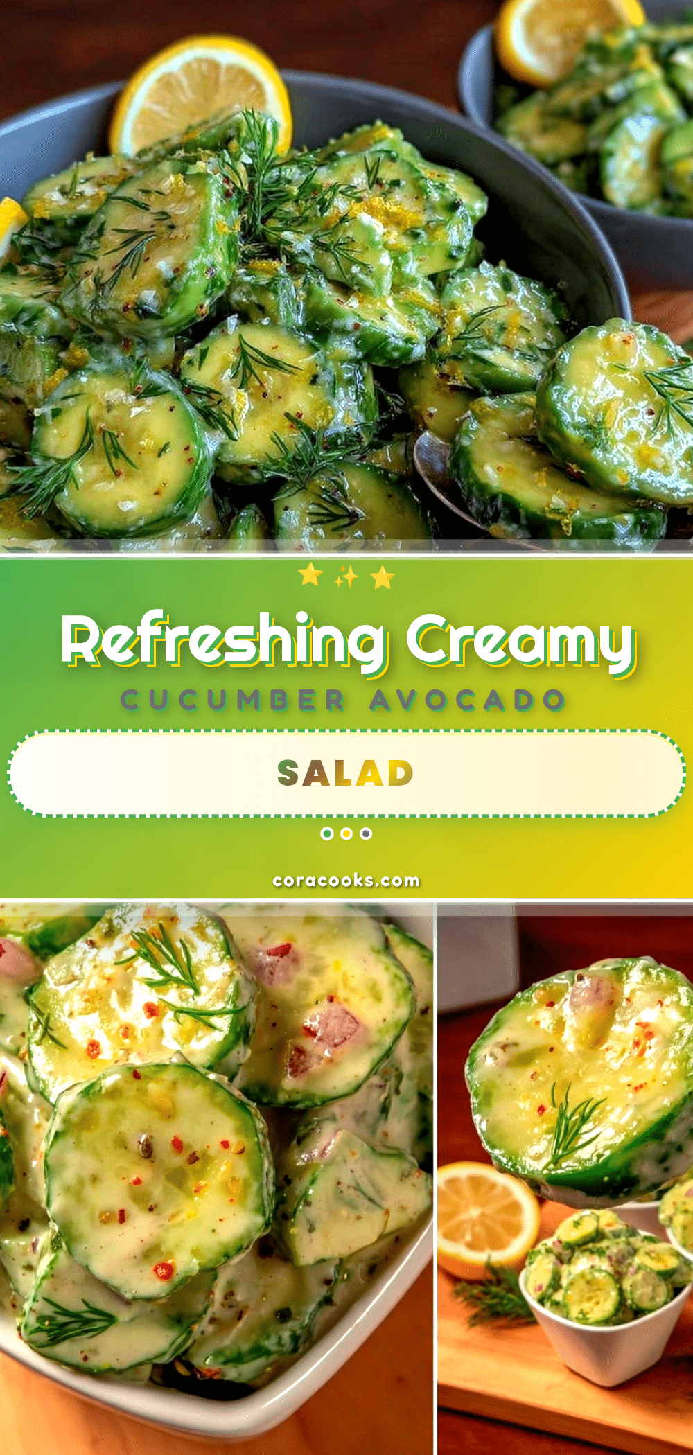 fresh cucumber avocado salad recipe