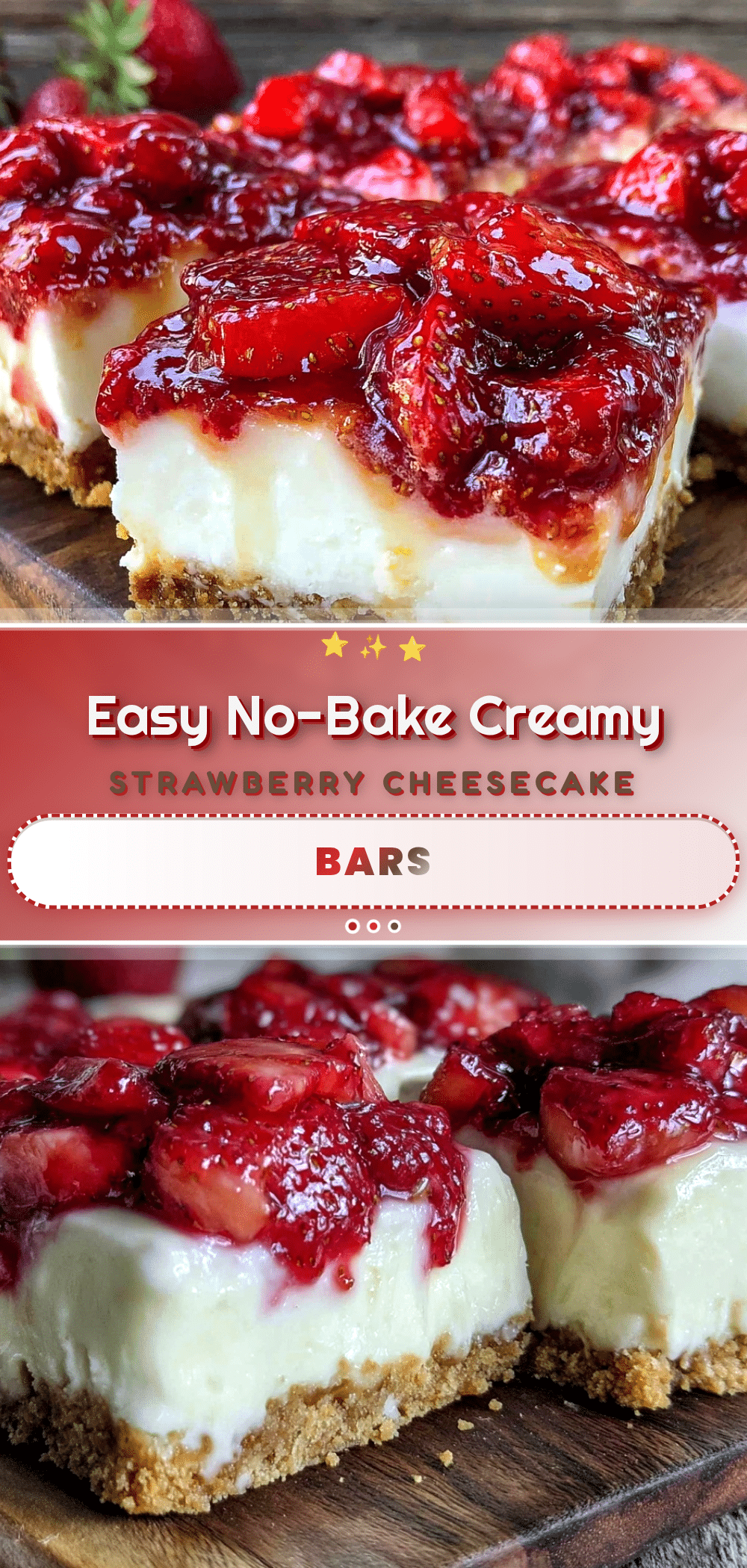no-bake strawberry cheesecake bars recipe