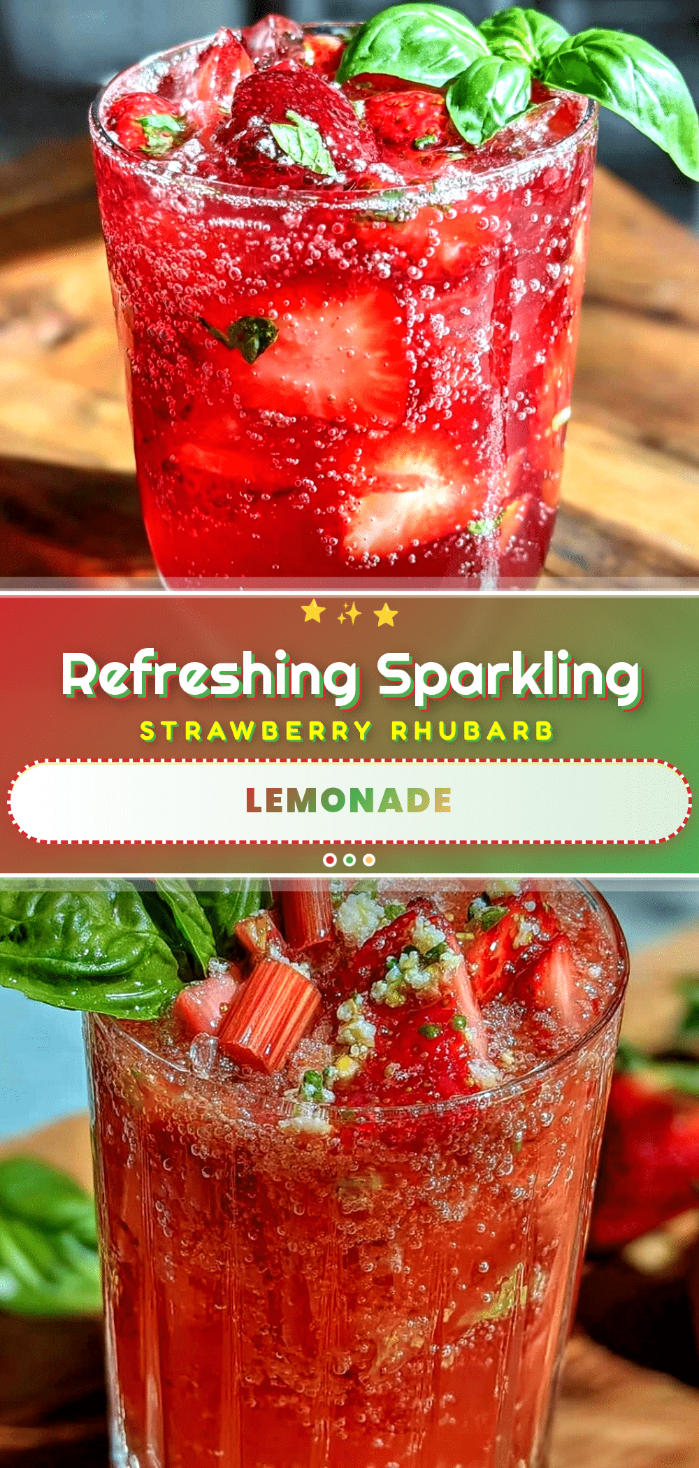sparkling strawberry rhubarb lemonade recipe