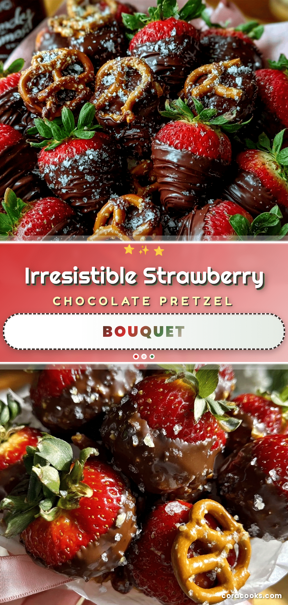 strawberry chocolate covered pretzel bouquet recipe