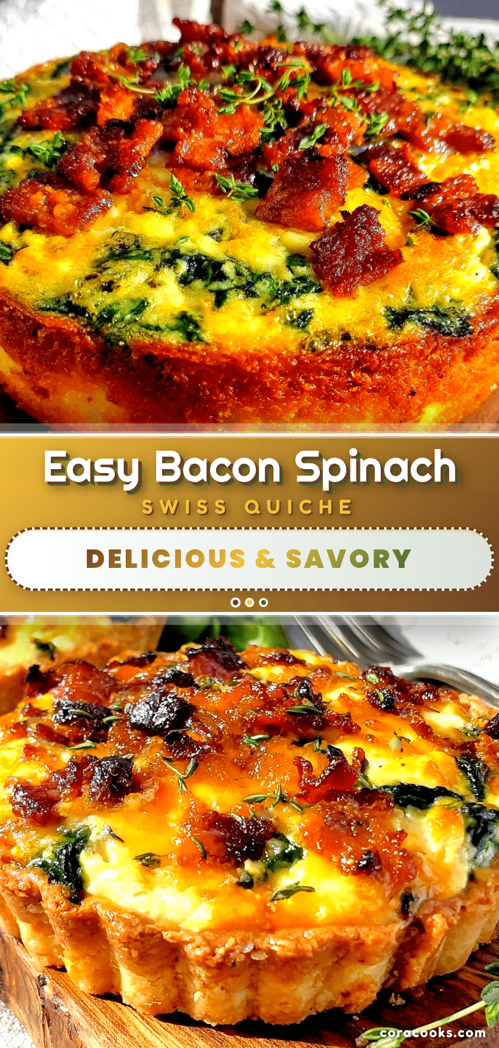 bacon spinach swiss quiche recipe