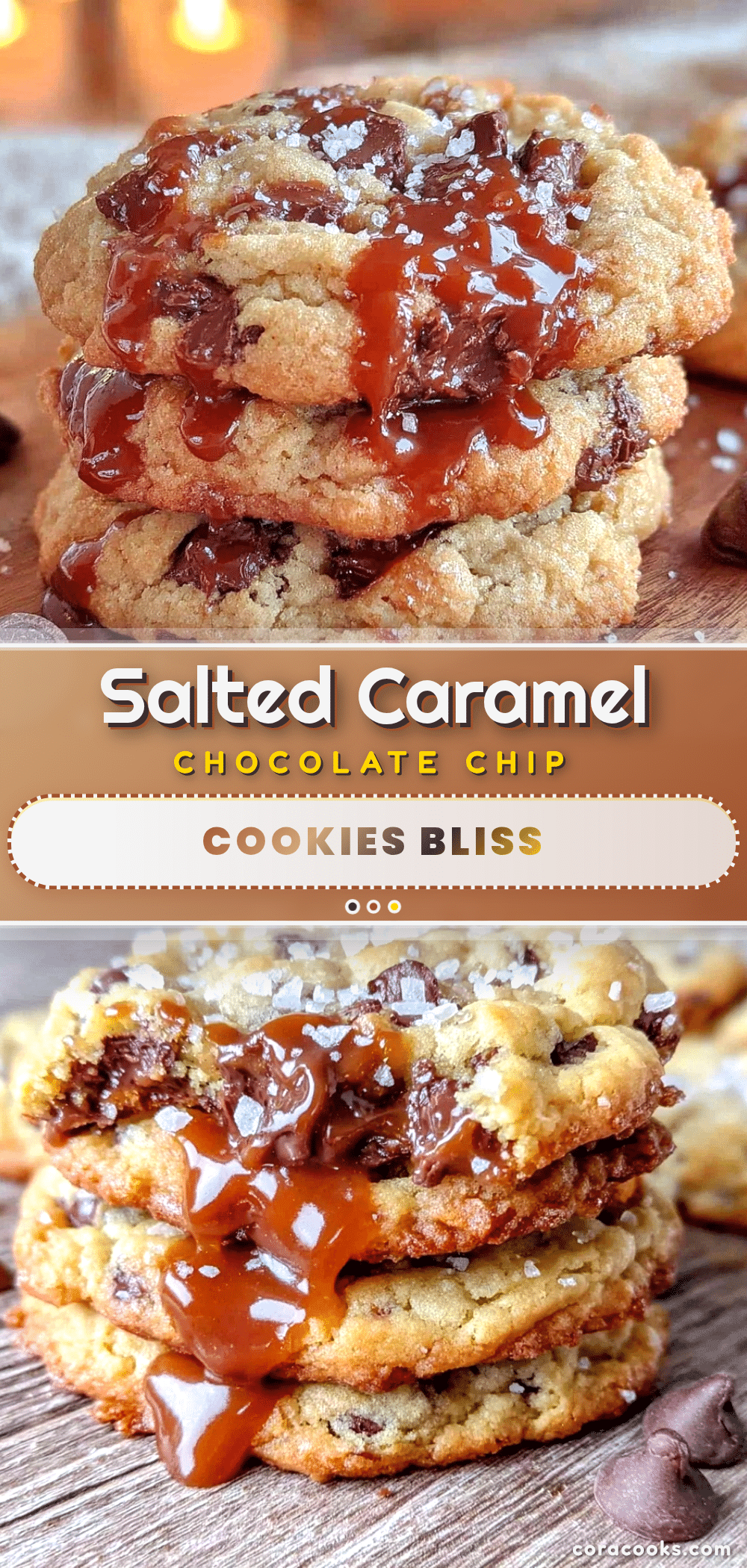chocolate chip cookies with sea salt caramel recipe
