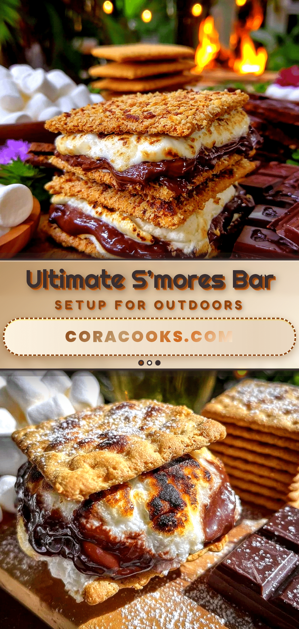 cozy s’mores bar setup recipe