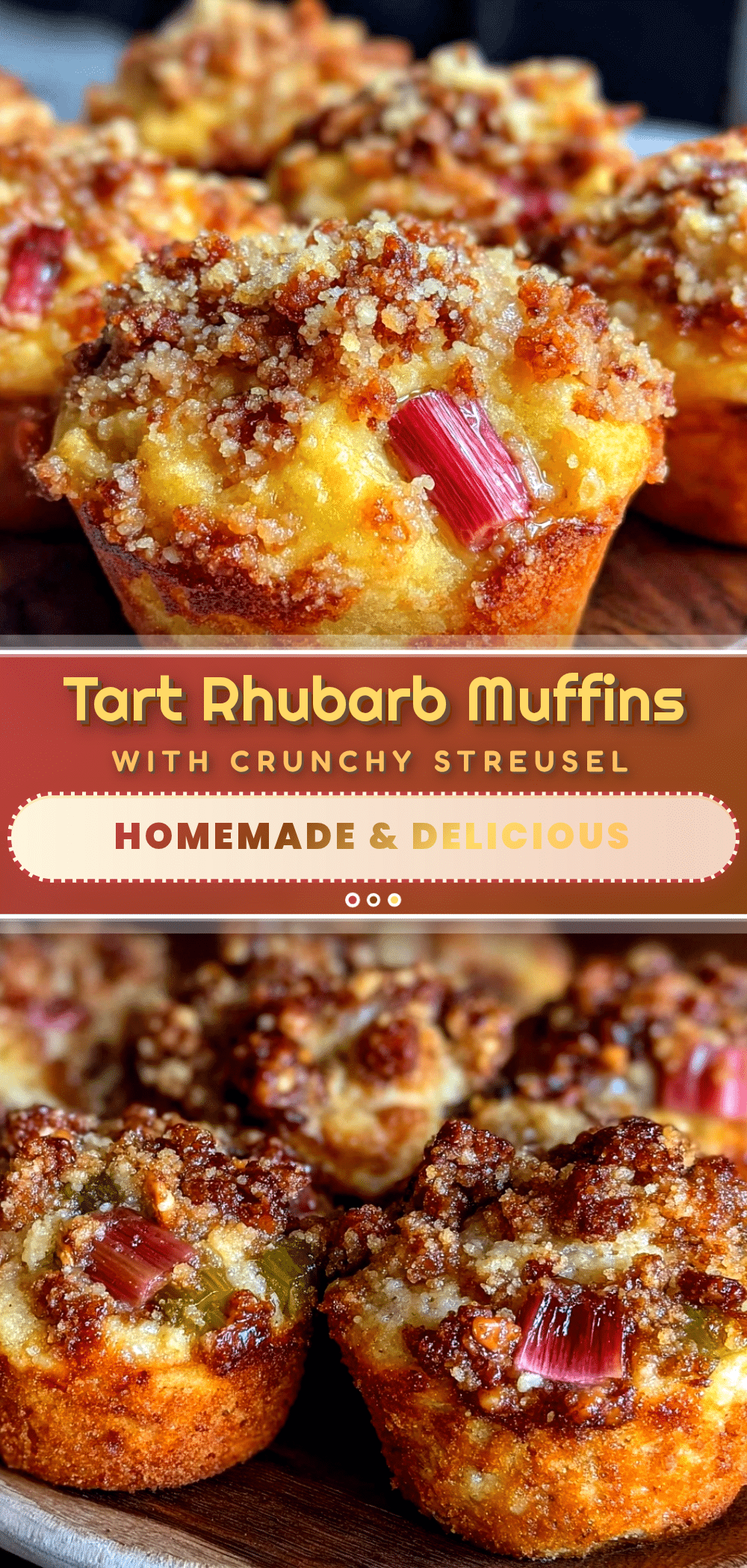 crispy tart rhubarb muffins recipe
