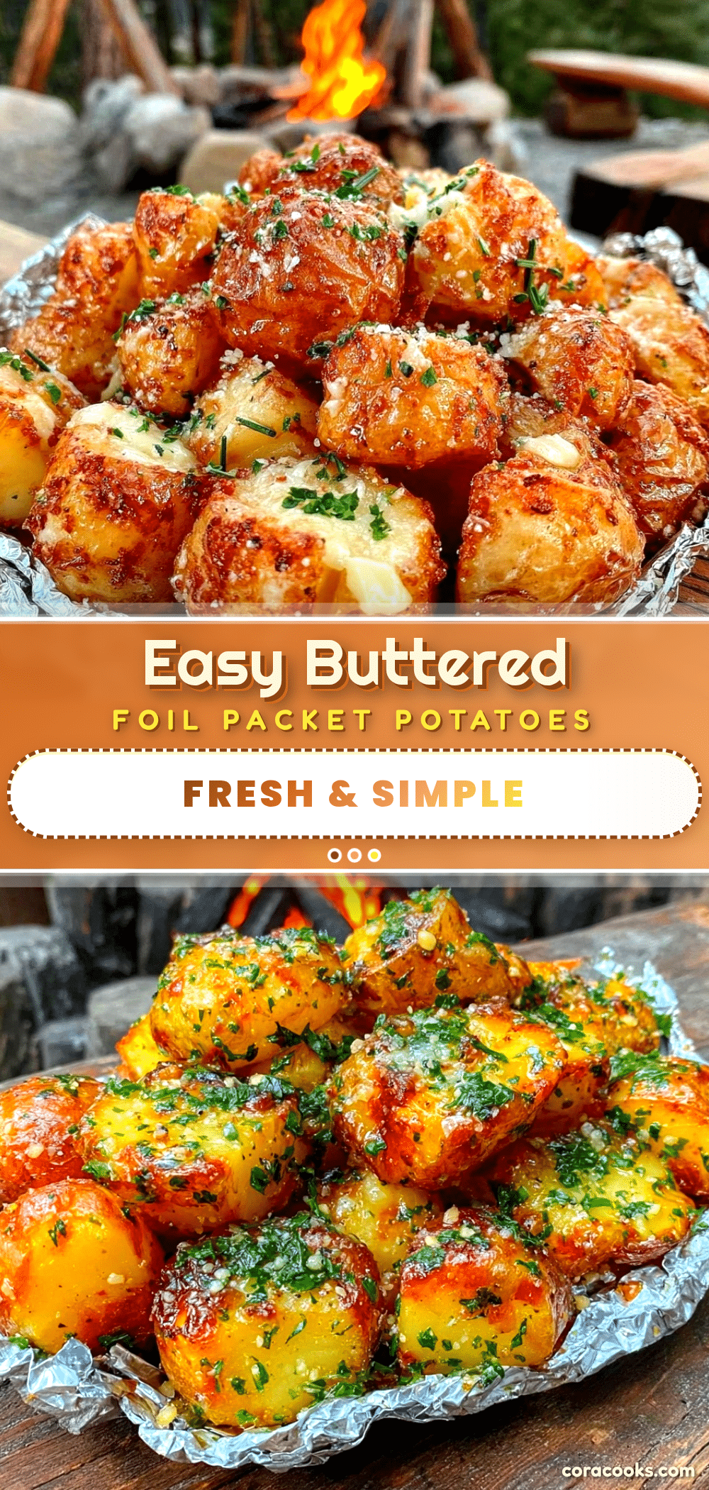 easy buttered foil packet potatoes recipe