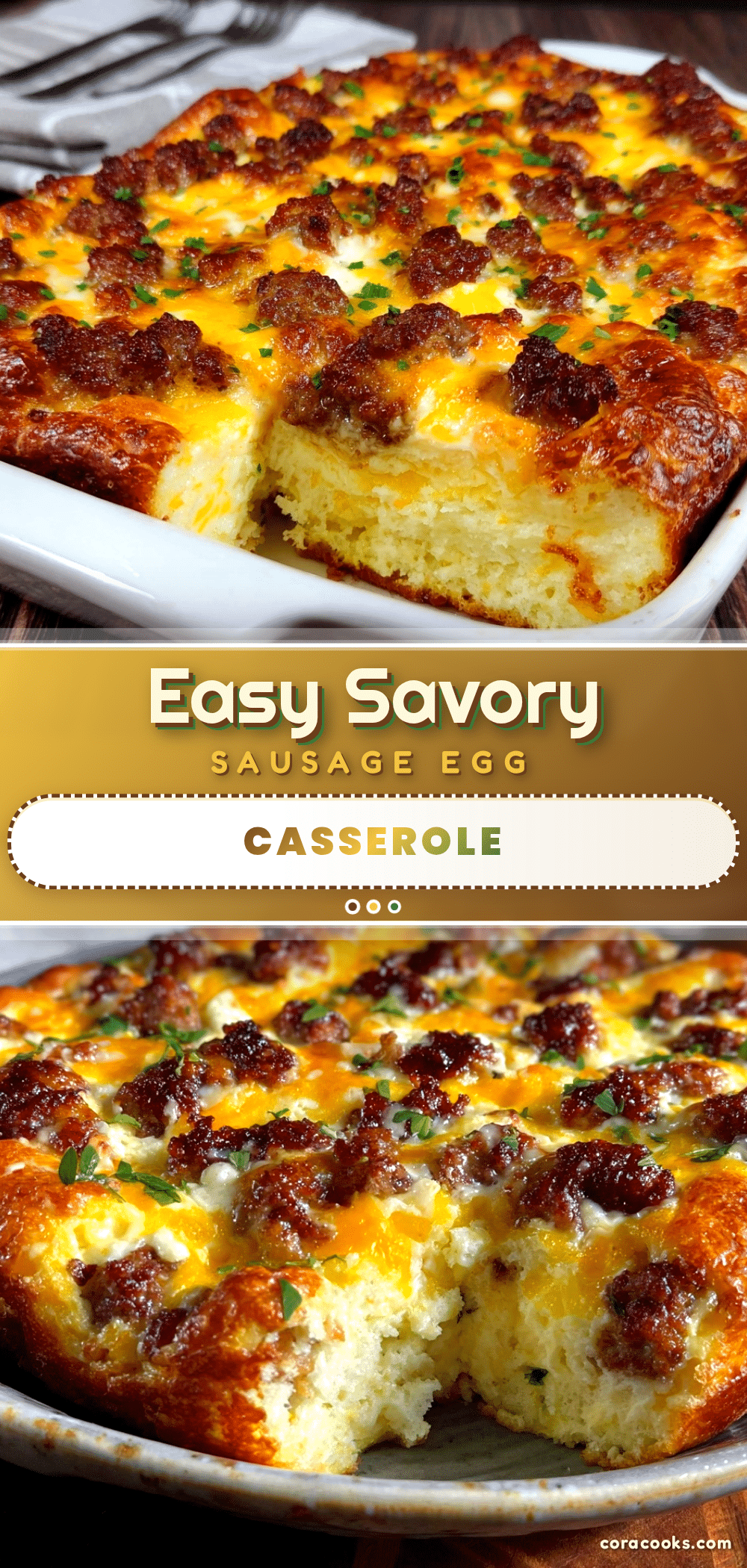 Easy Savory Dump-and-Bake Fathers Day Breakfast Casserole recipe