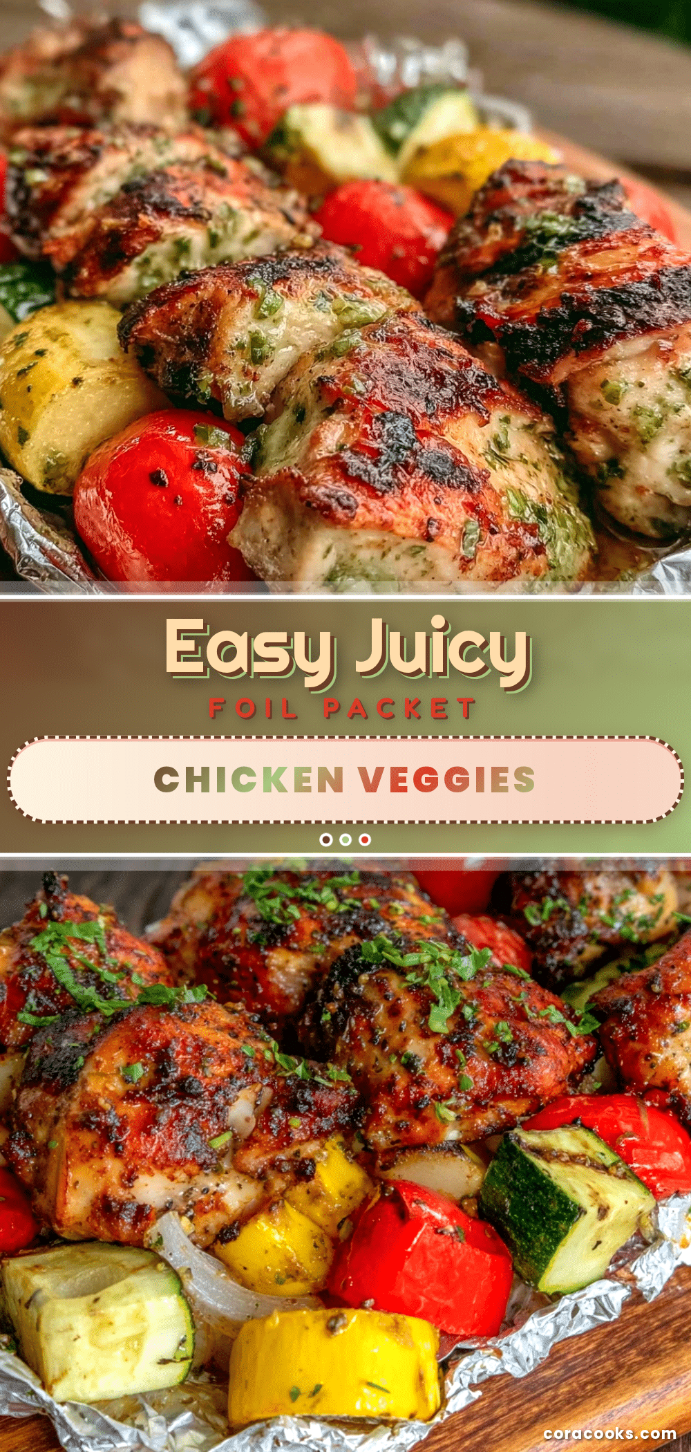 foil packet grilled vegetables and chicken recipe