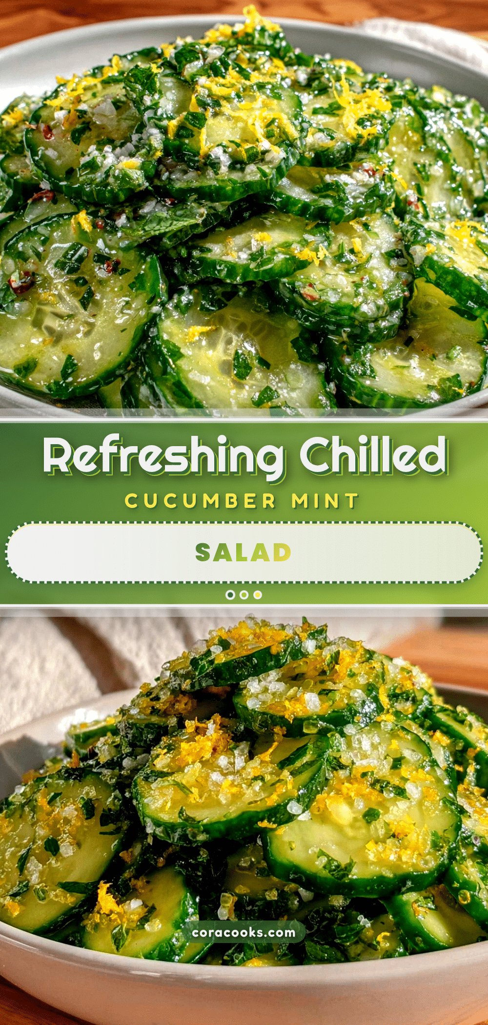 fresh chilled cucumber mint salad recipe