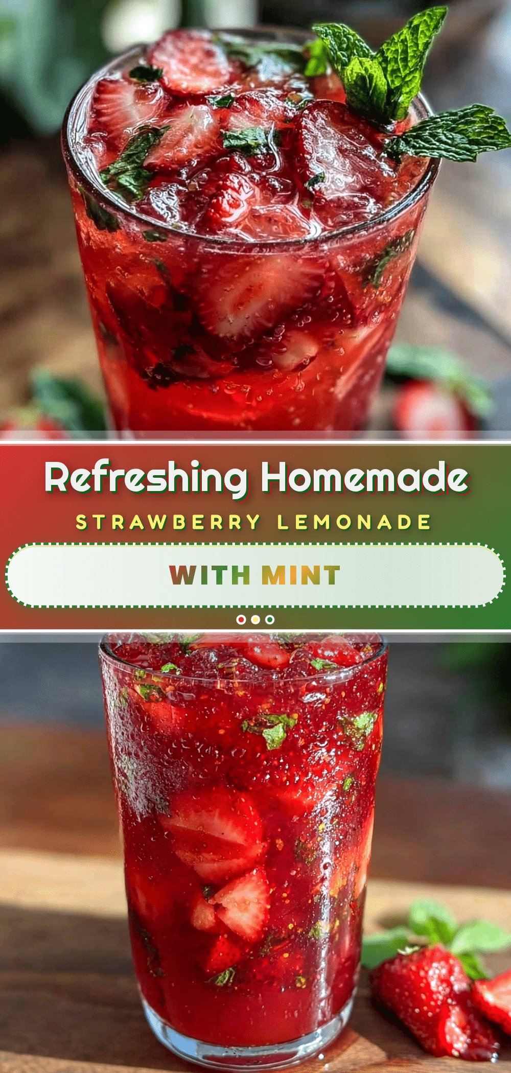 fresh homemade strawberry lemonade recipe
