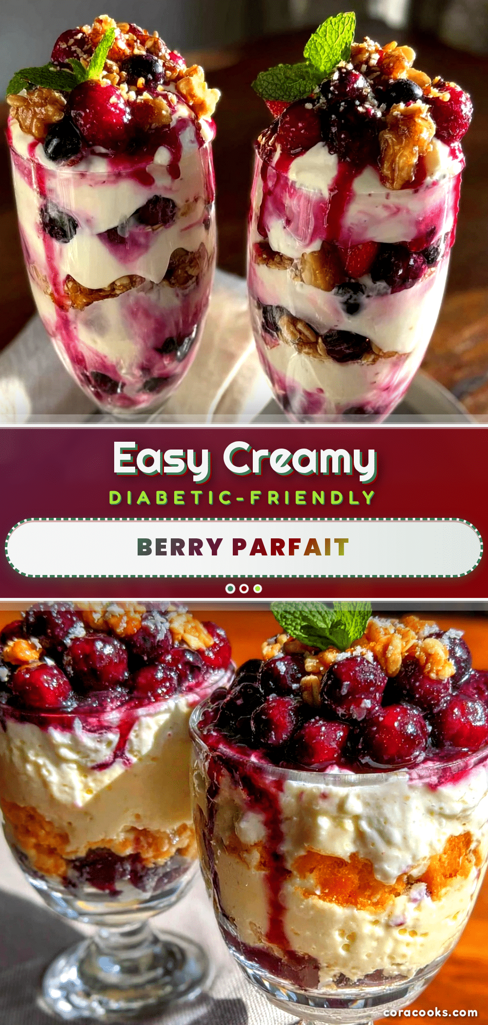 healthy diabetic-friendly berry parfait recipe