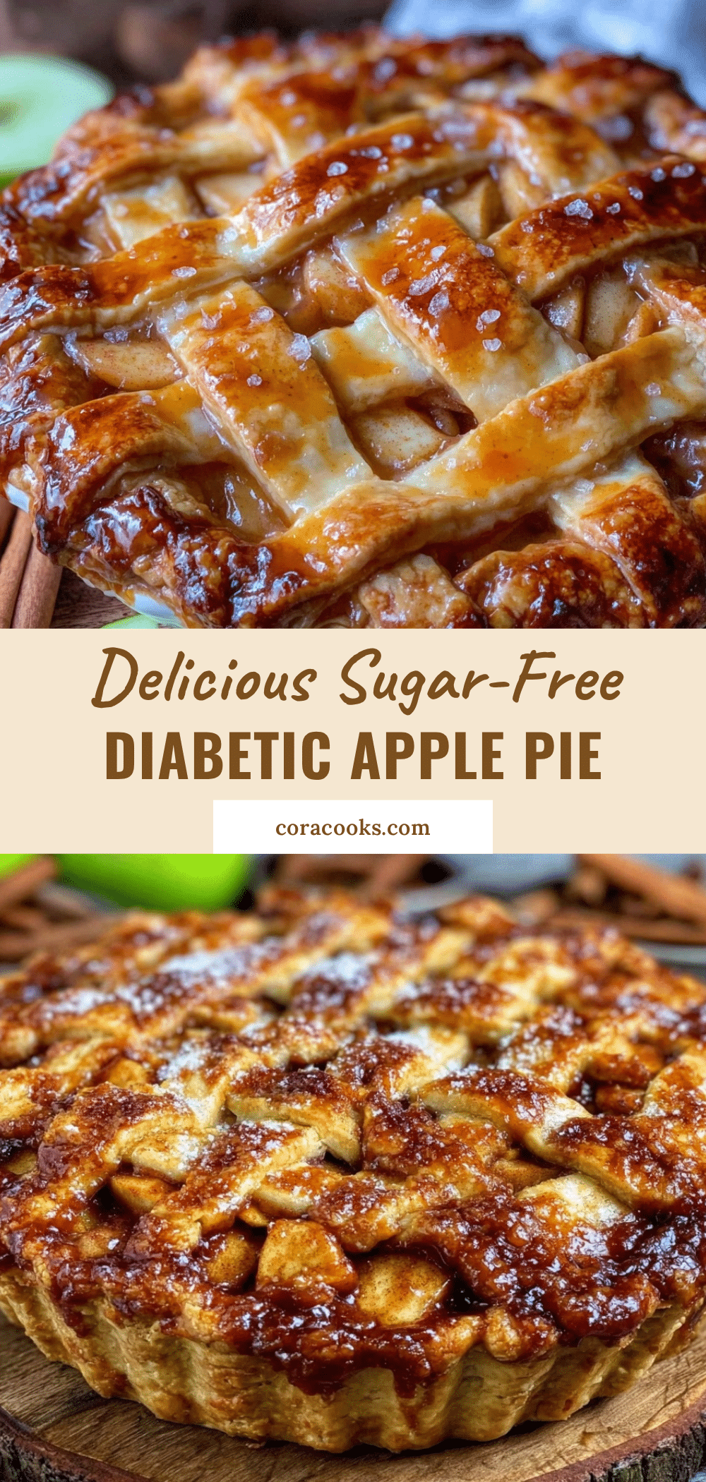 Healthy Diabetic Sugar-Free Apple Pie recipe