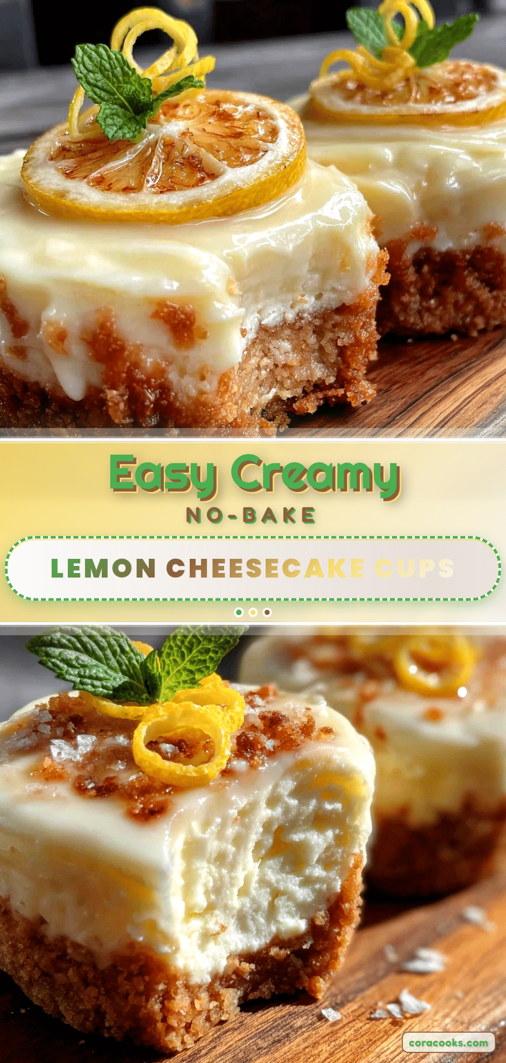no-bake lemon cheesecake cups recipe