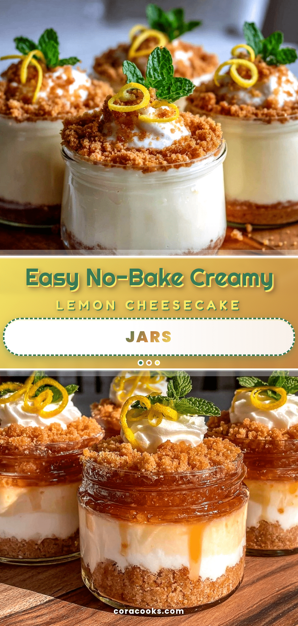 no-bake lemon cheesecake jars recipe