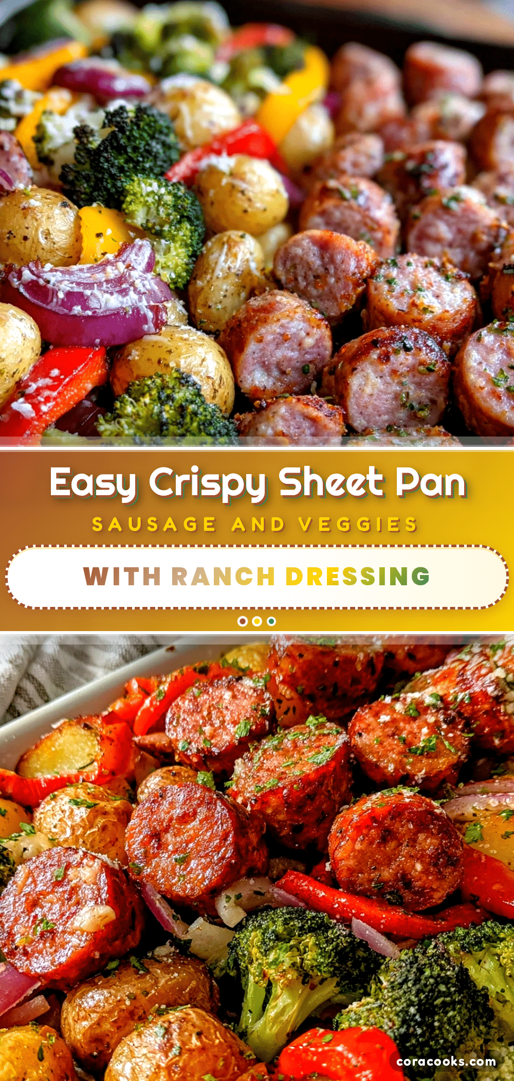 one-pan sheet pan sausage and veggies recipe
