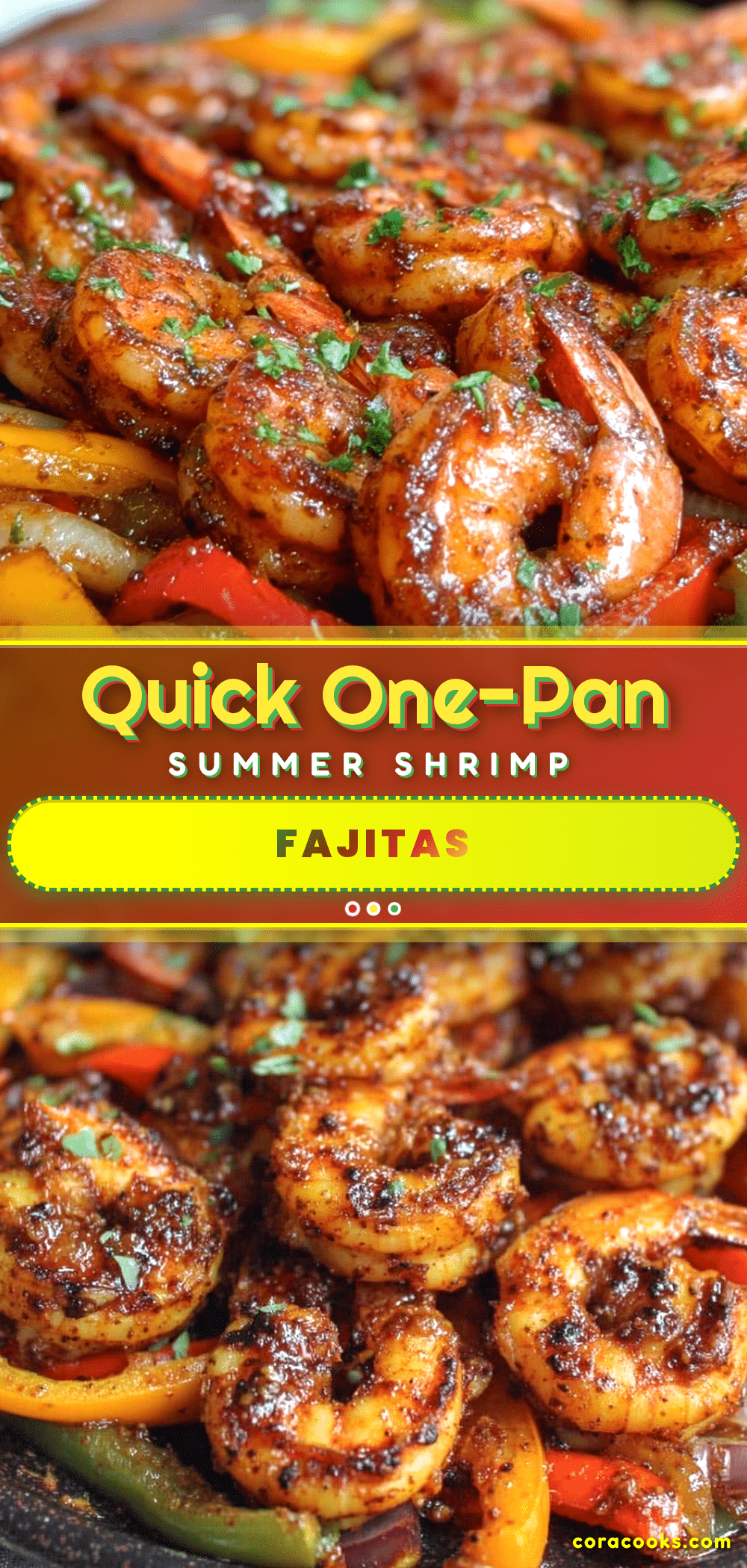 one-pan sheet pan summer shrimp fajitas recipe