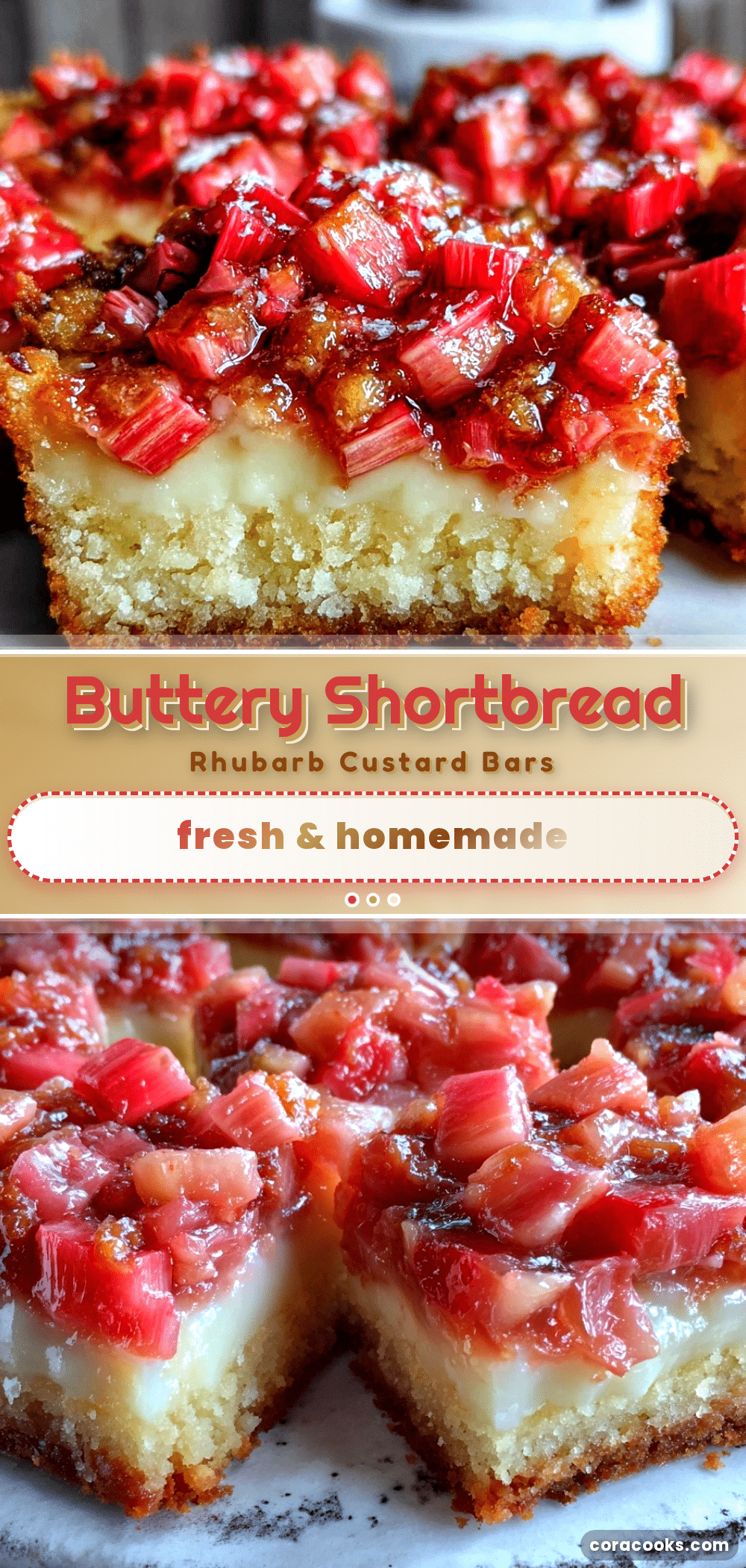 rhubarb custard bars recipe