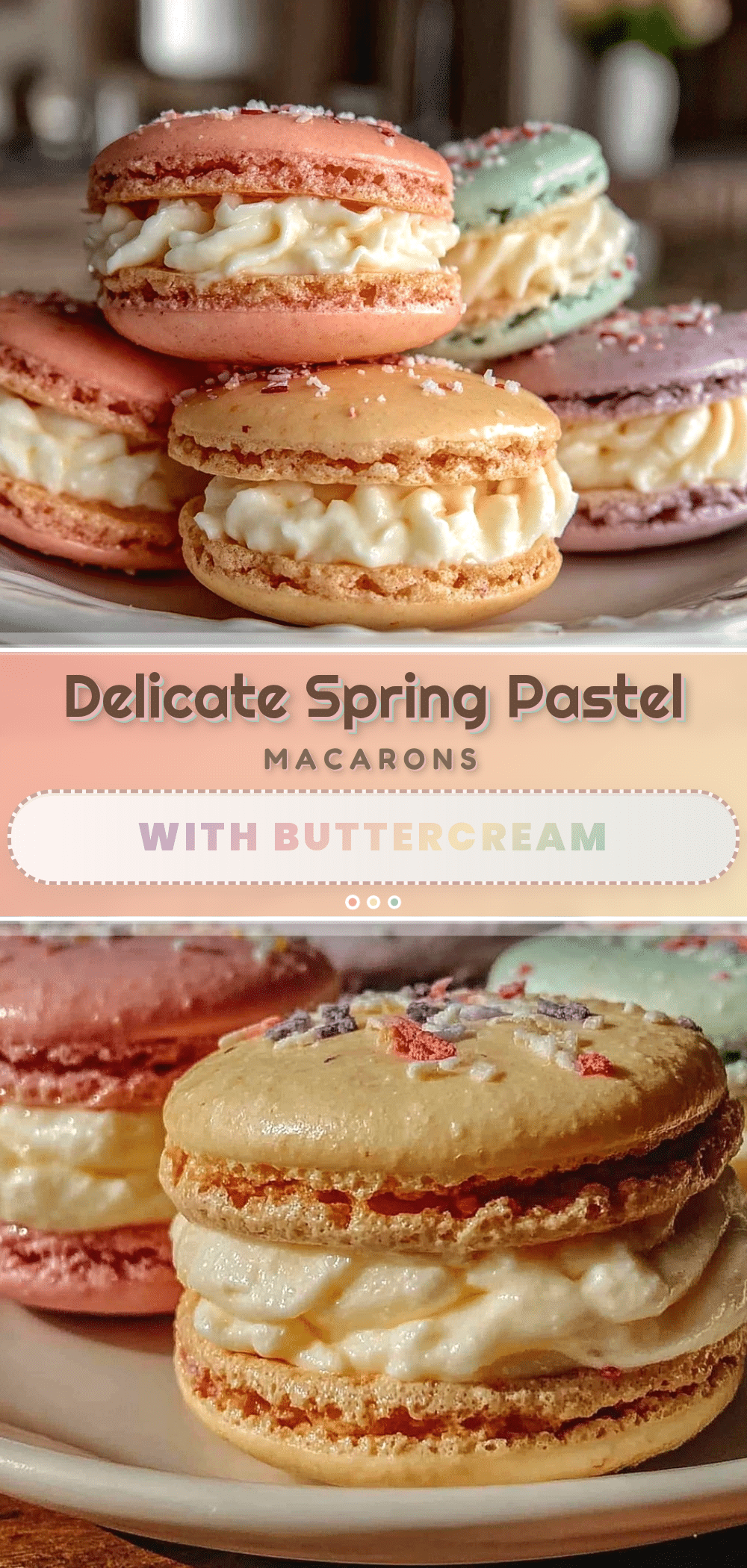 spring pastel macarons recipe