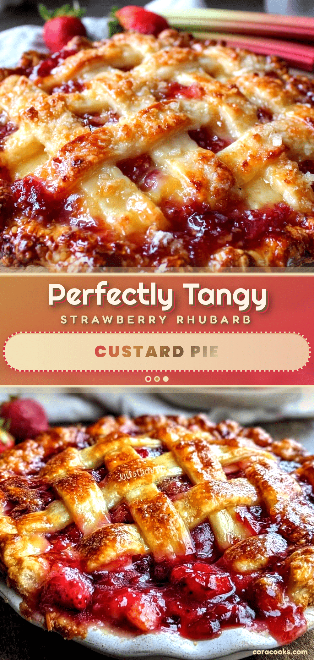 strawberry rhubarb custard pie recipe