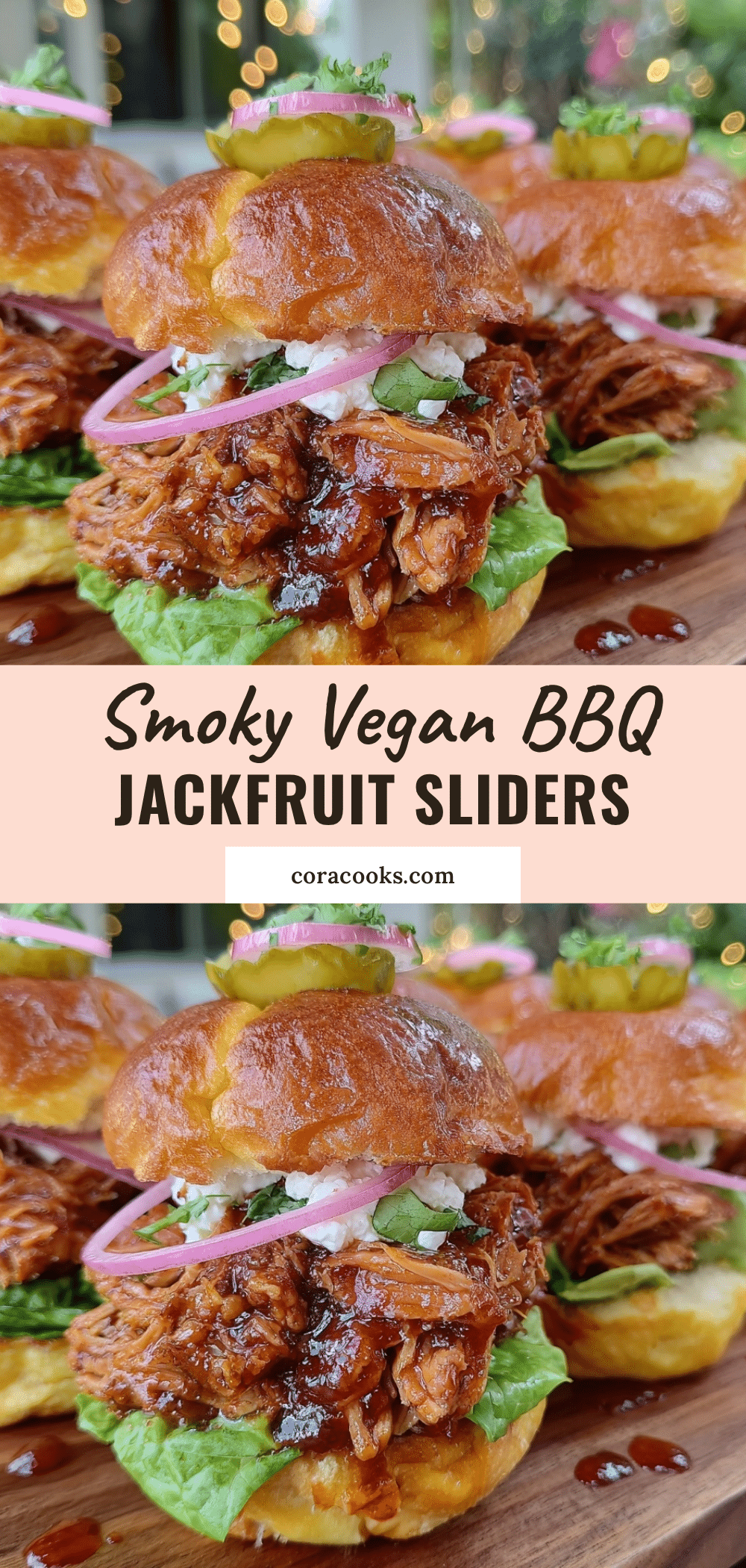 vegan BBQ jackfruit sliders recipe