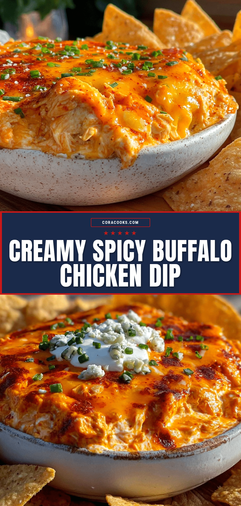 creamy buffalo chicken dip recipe