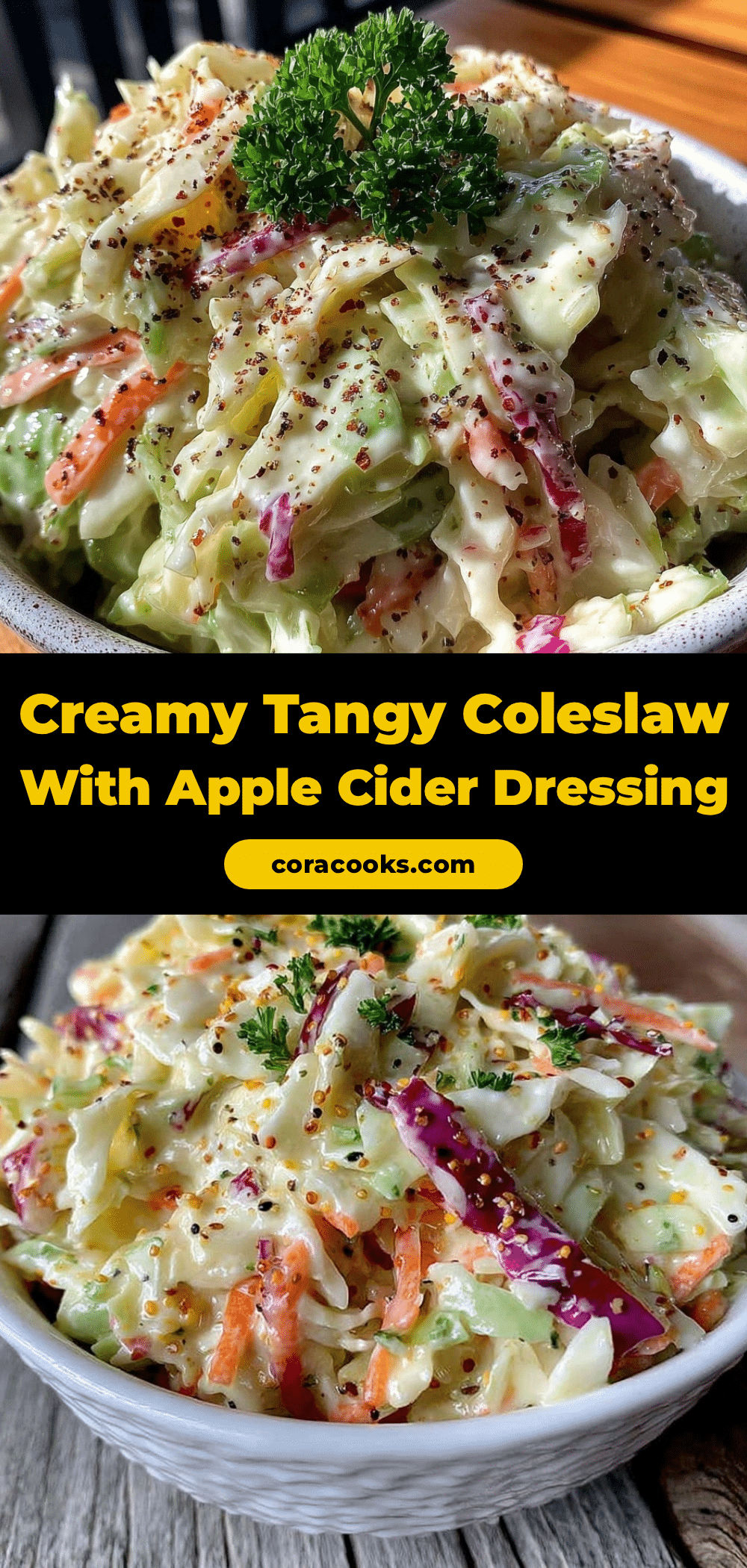 creamy coleslaw with apple cider vinegar dressing recipe
