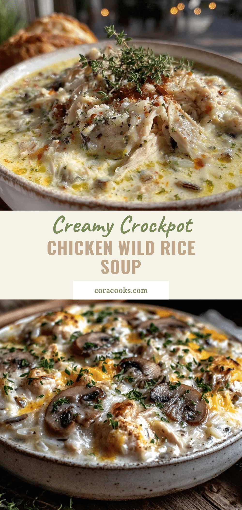creamy crockpot chicken and wild rice soup recipe