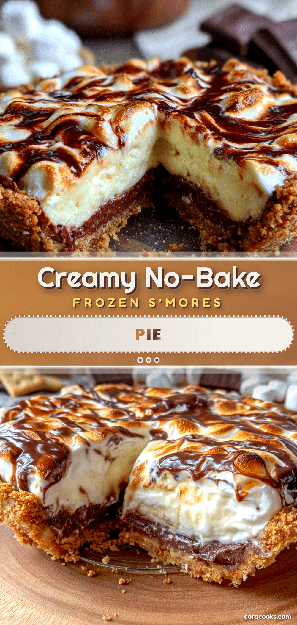 creamy frozen s’mores pie recipe