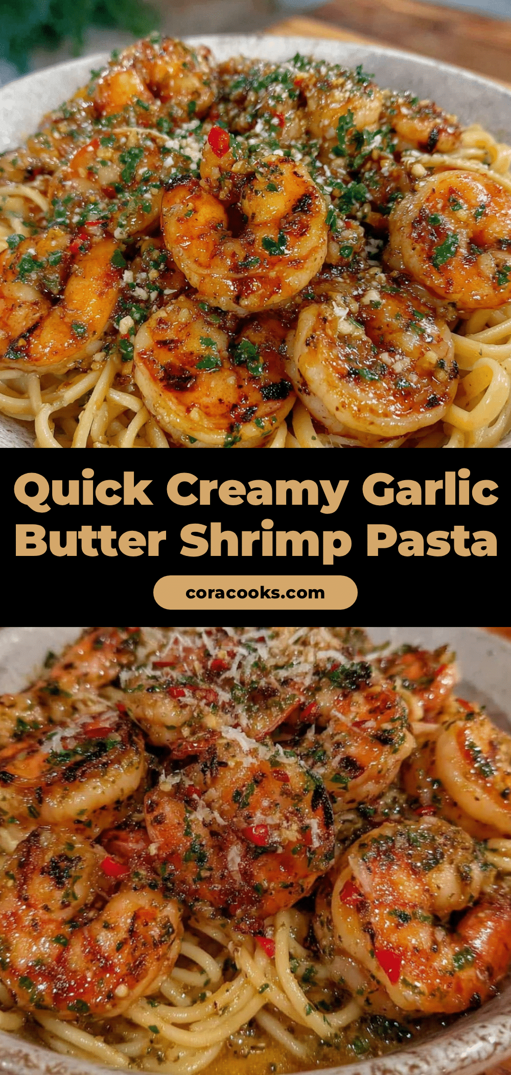 creamy garlic butter shrimp pasta recipe