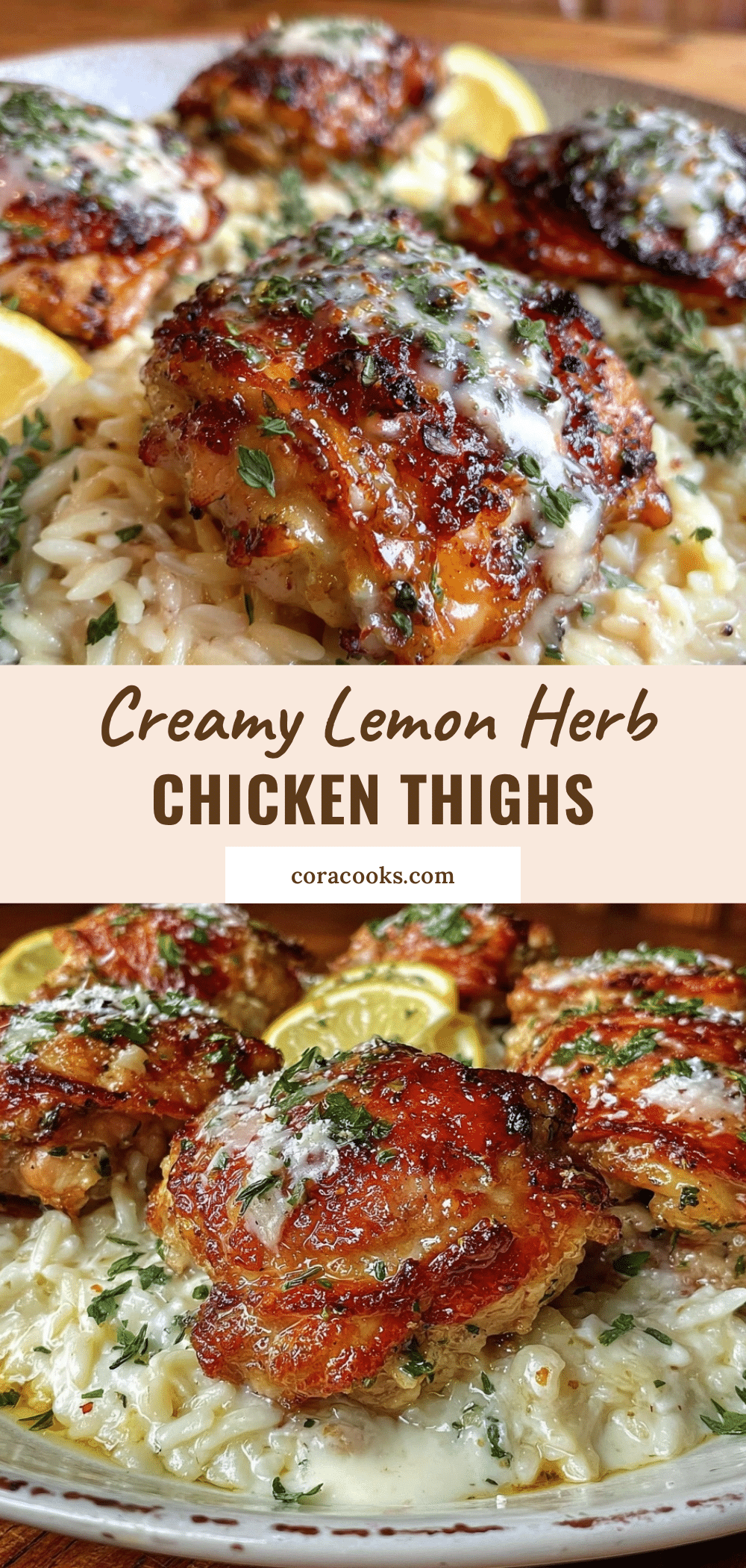 creamy lemon herb chicken thighs recipe
