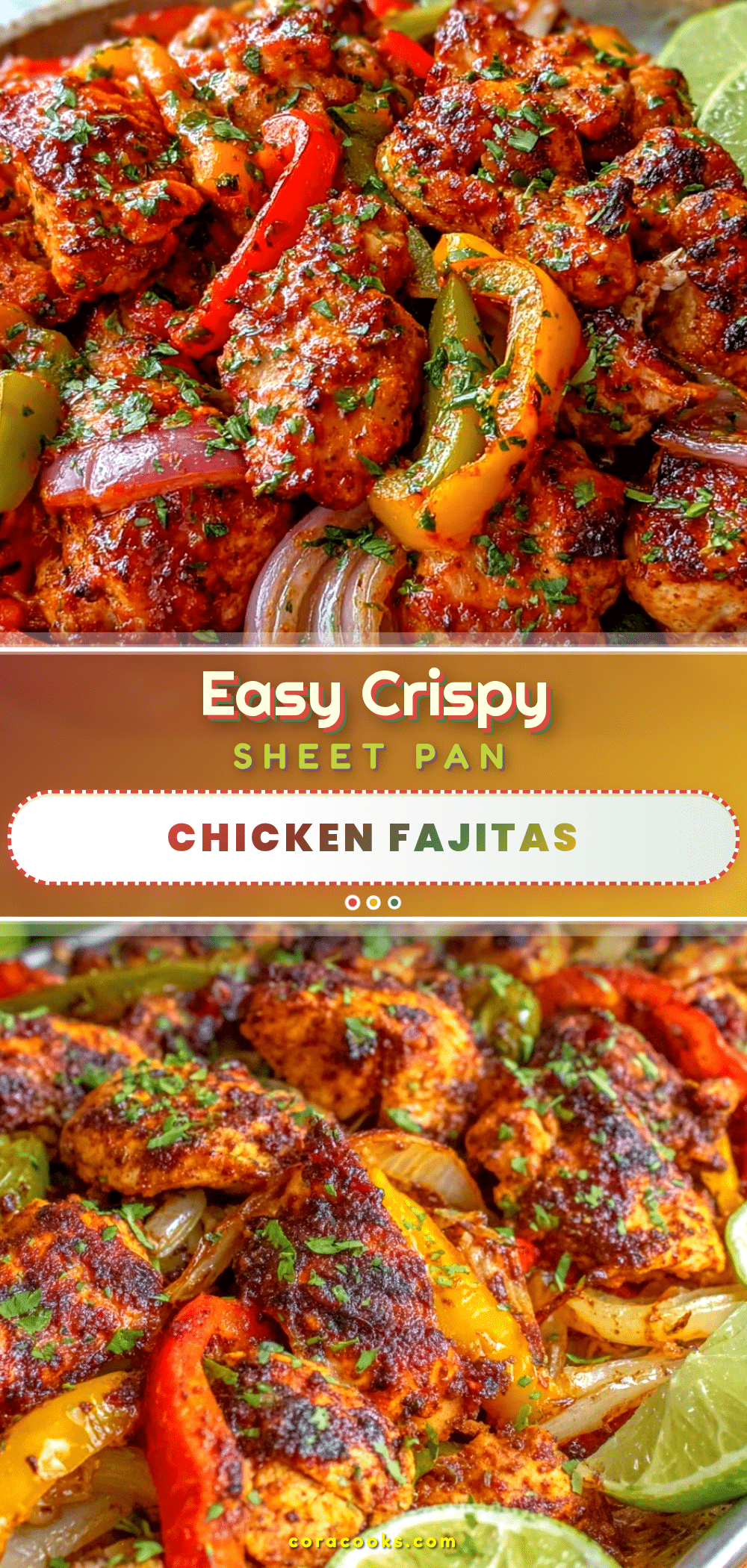 easy crispy sheet pan chicken fajitas recipe