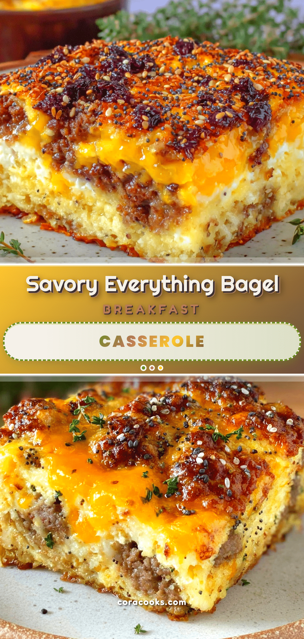 everything bagel breakfast casserole recipe