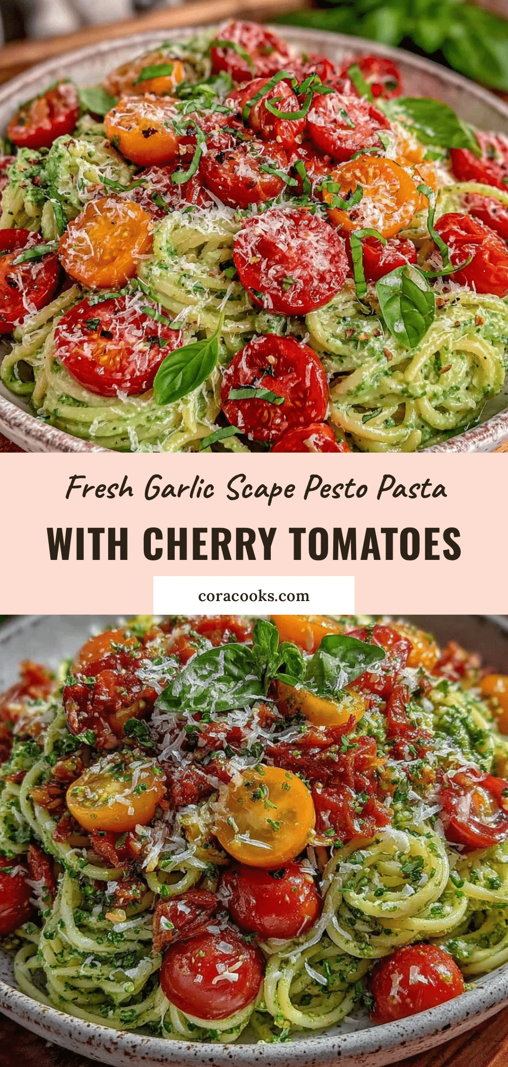 fresh garlic scape pesto pasta recipe