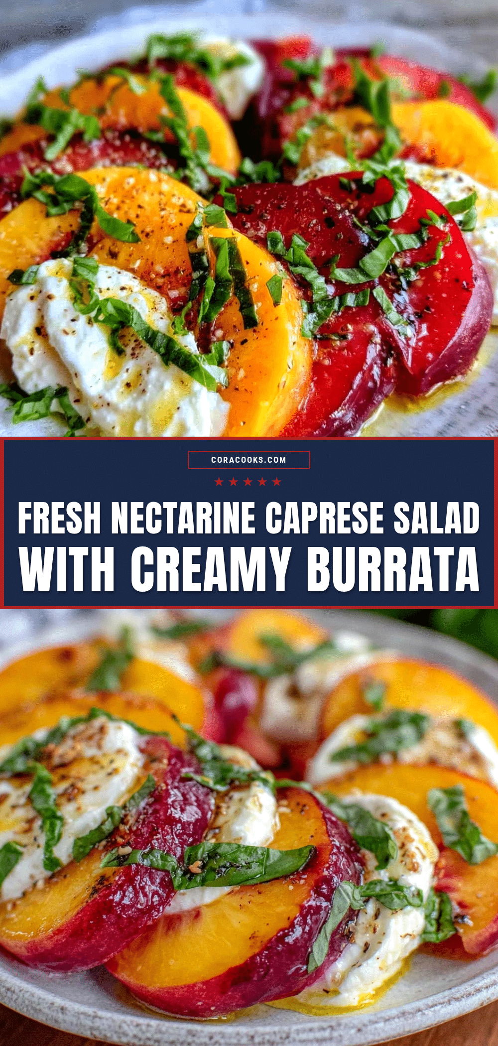 Fresh Nectarine Caprese Salad recipe