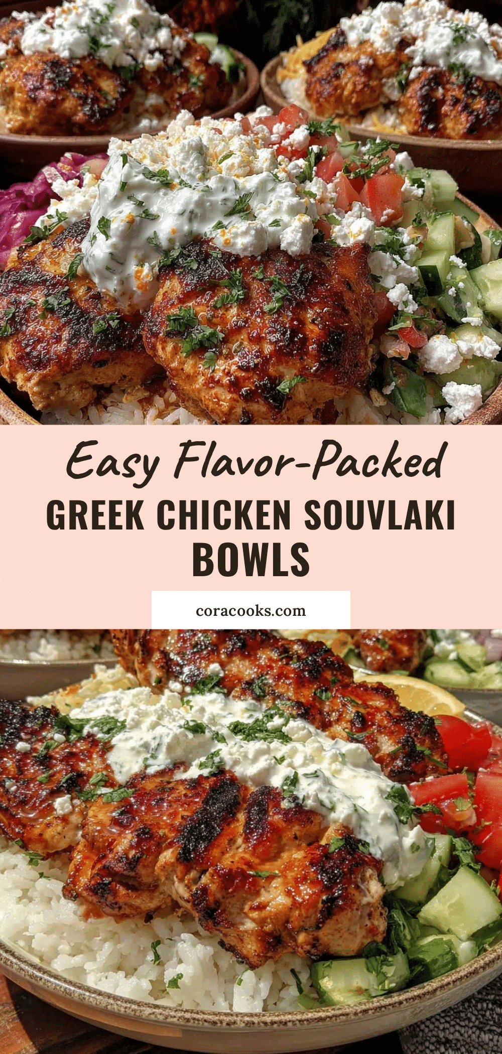 Greek Chicken Souvlaki Bowls recipe