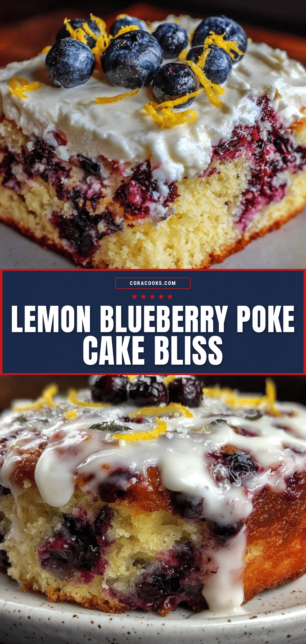 lemon blueberry poke cake recipe