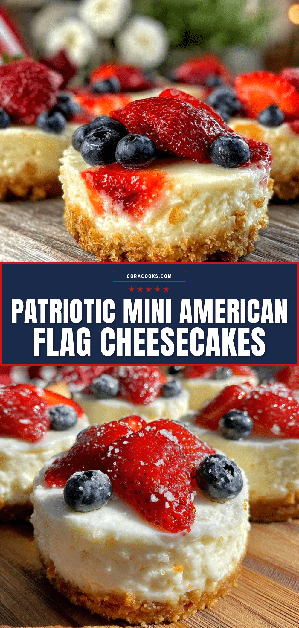 mini American flag cheesecakes recipe