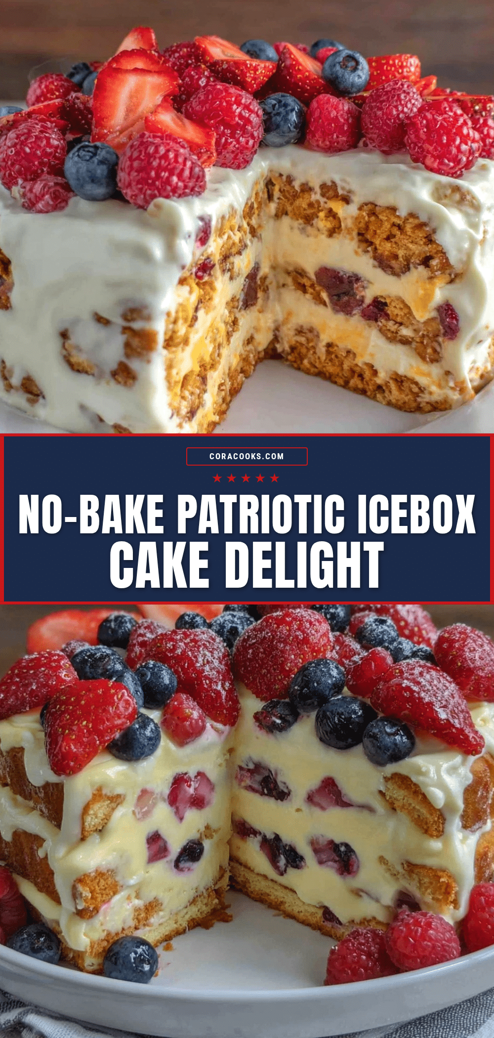 no-bake patriotic icebox cake recipe