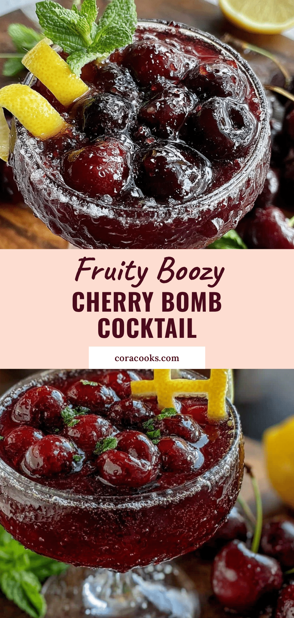 Perfect Boozy Cherry Bomb Cocktail recipe