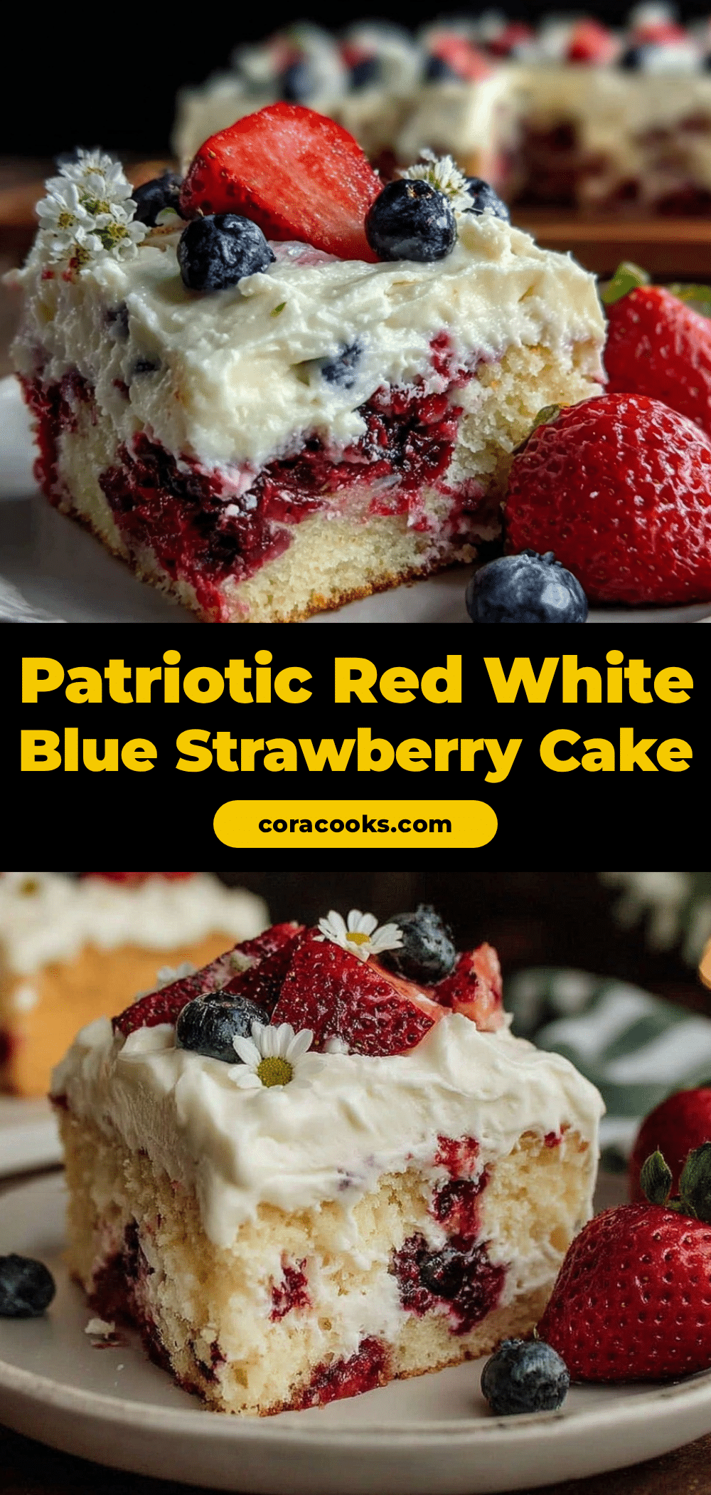 red white and blue strawberry sheet cake recipe