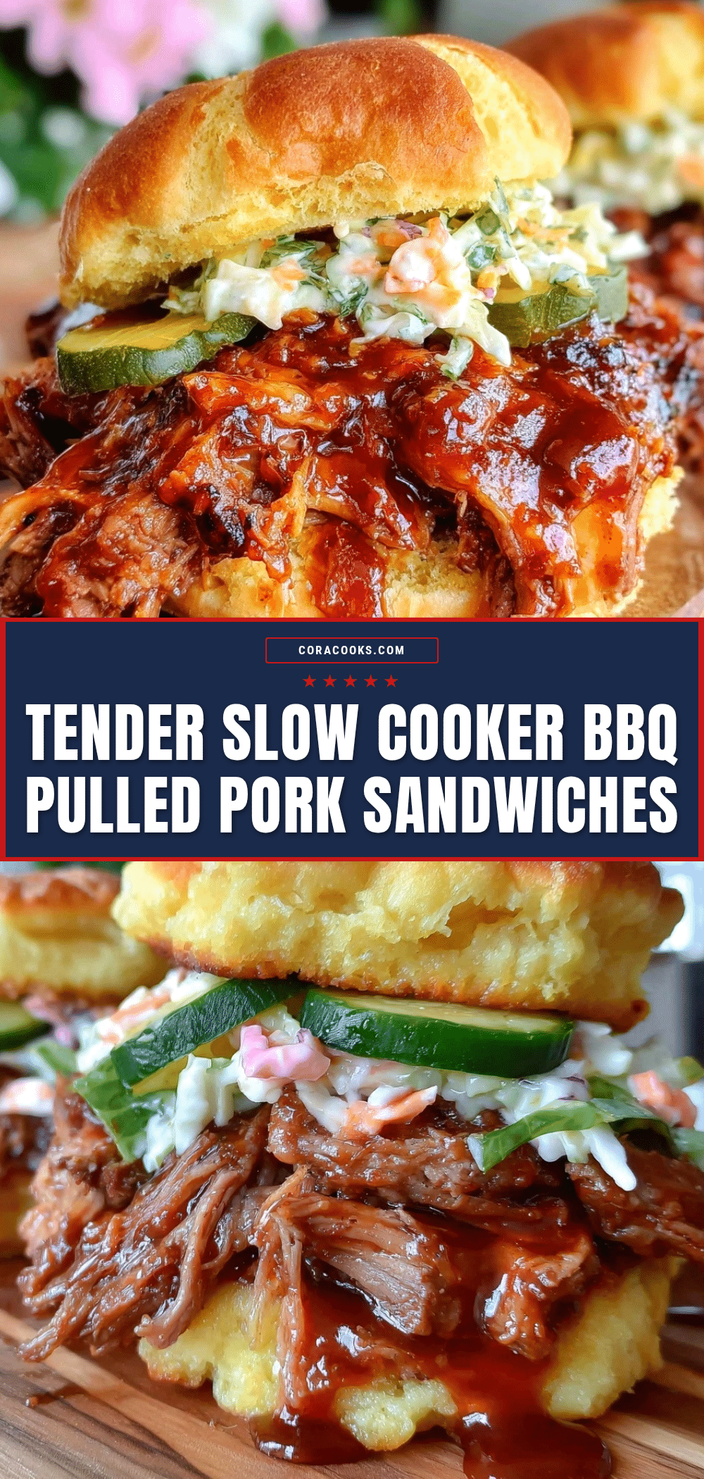 slow cooker BBQ pulled pork sandwiches recipe